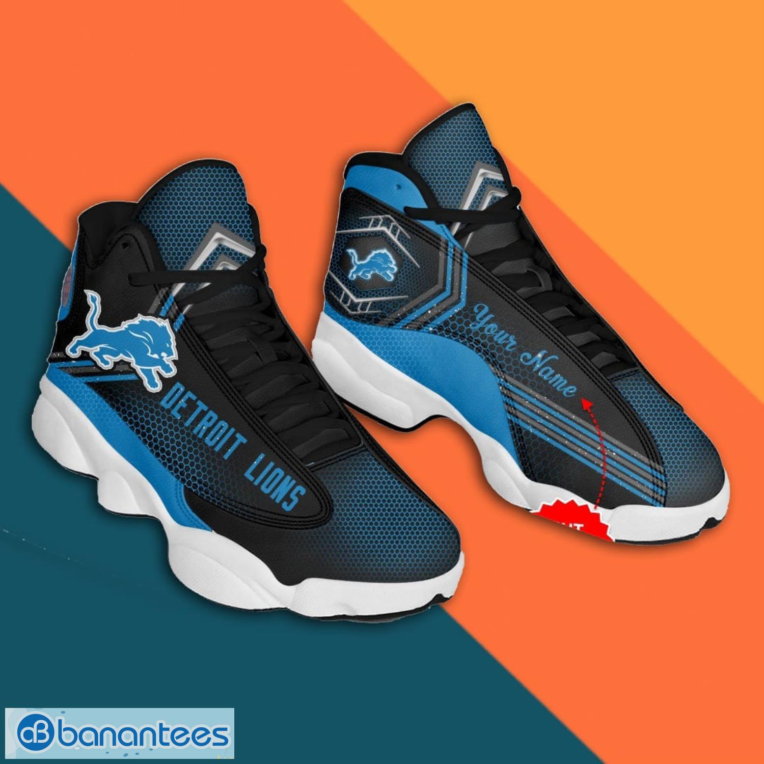 Detroit Lions Air Jordan 13 Sneaker Shoes Product Photo 3