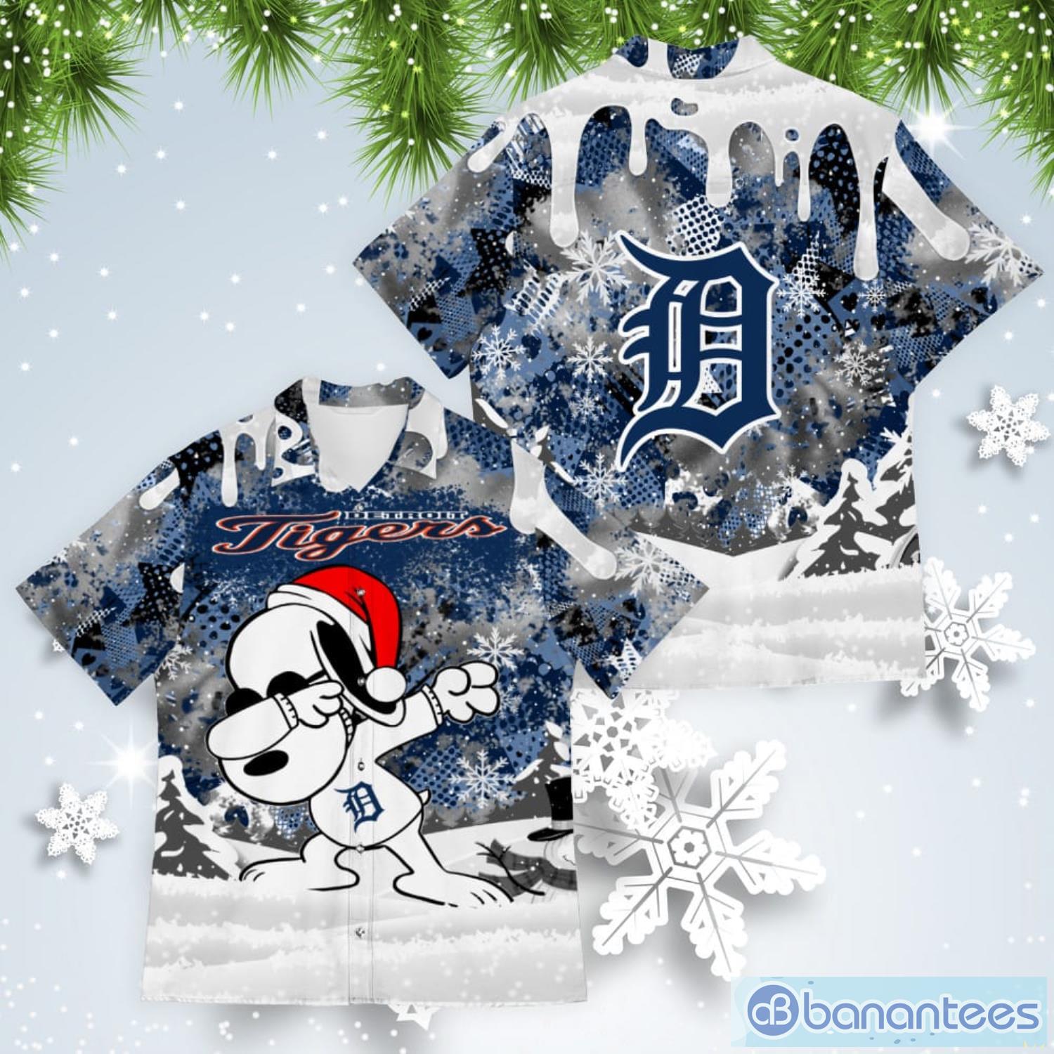 Detroit Tigers Snoopy Dabbing The Peanuts American Christmas Dripping Hawaiian Shirt Product Photo 1 Detroit Tigers Snoopy Dabbing The Peanuts American Christmas Dripping Hawaiian Shirt Product Photo 1