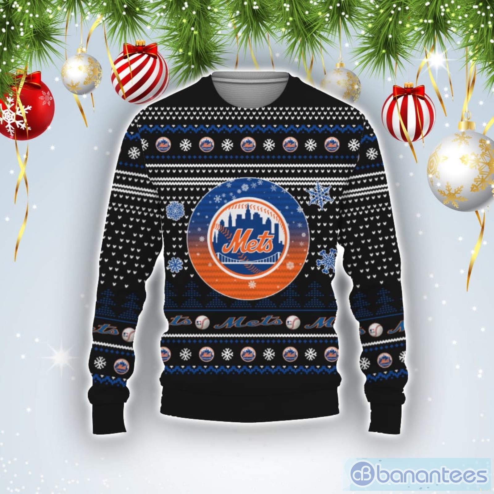 For Fans Baseball American New York Mets Ugly Christmas Sweater Product Photo 1