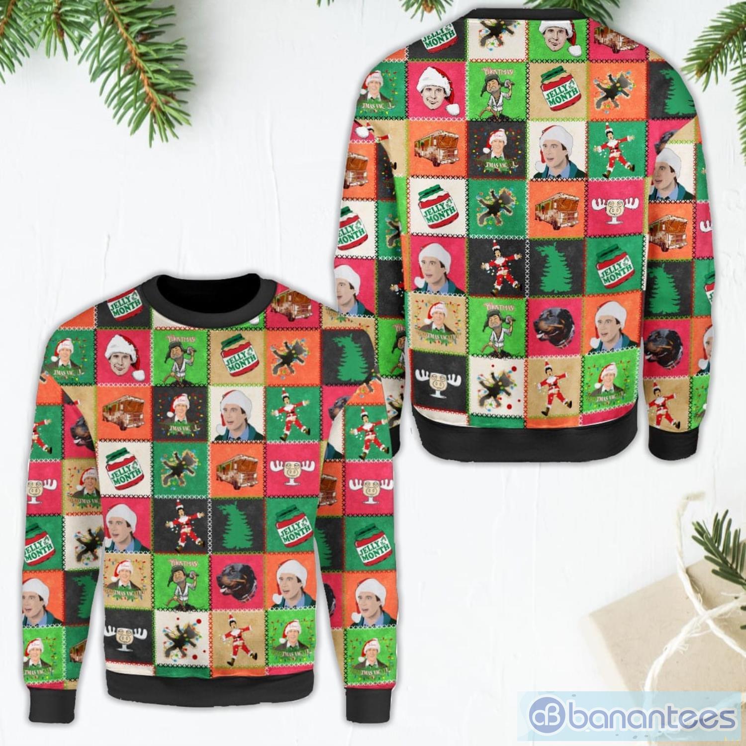 Fun Old Fashioned Family Christmas Movie Watching Ugly Christmas Sweater Product Photo 1