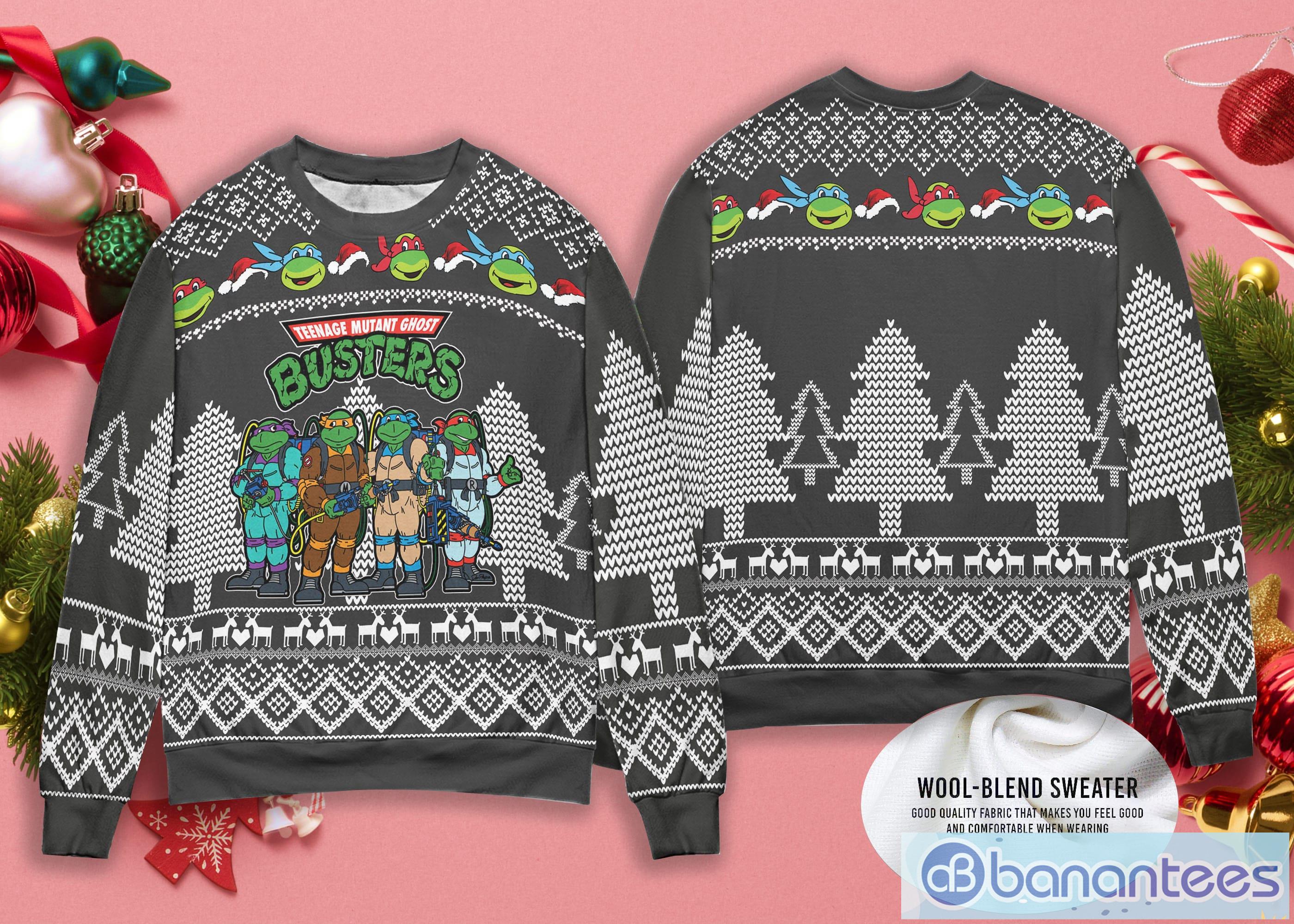 Teenage Mutant Ninja Turtles Ghostbusters Ugly Christmas Sweater