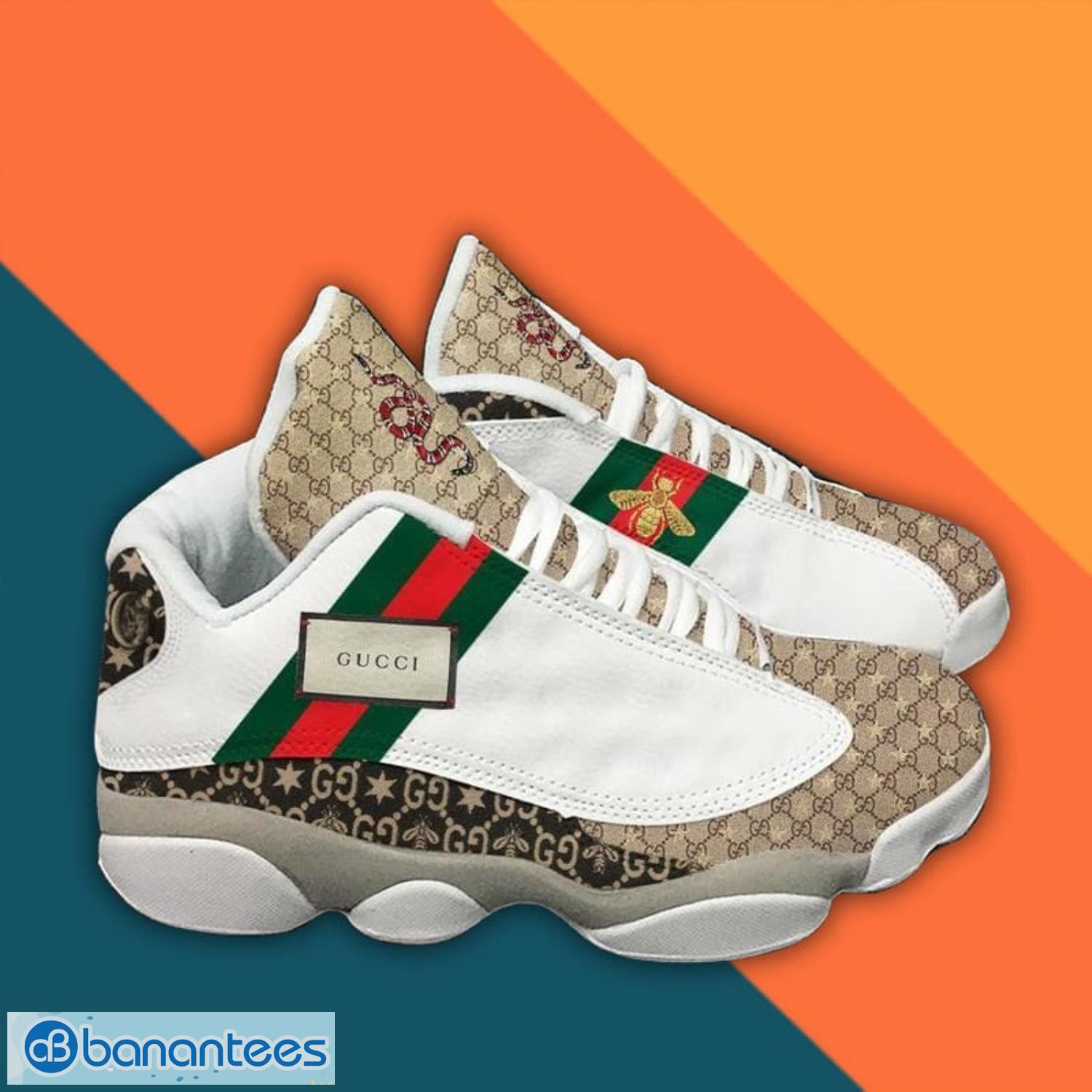 Gucci Bee And Snake Air Jordan 13 Sneaker Shoes - Banantees