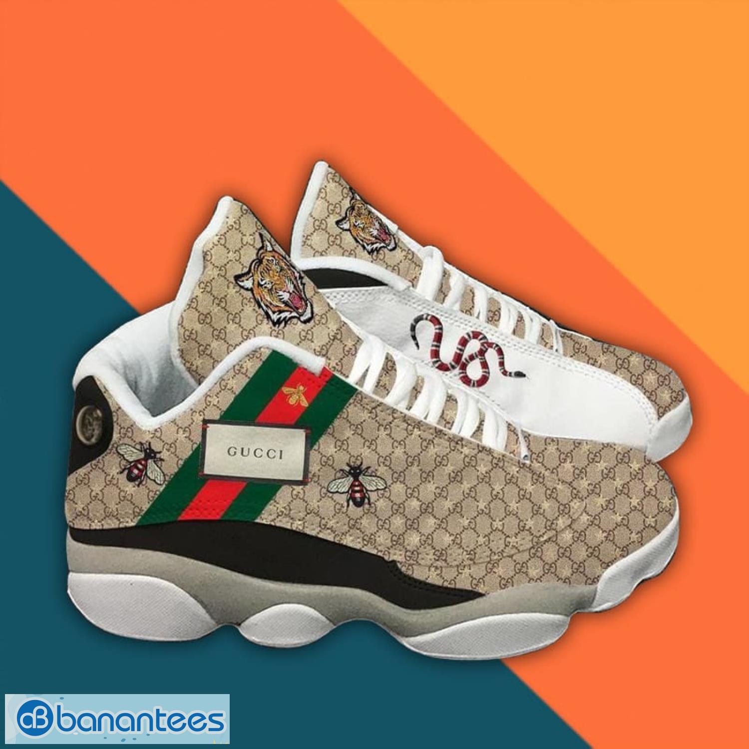 Gucci Bee And Tiger Air Jordan 13 Sneaker Shoes - Banantees
