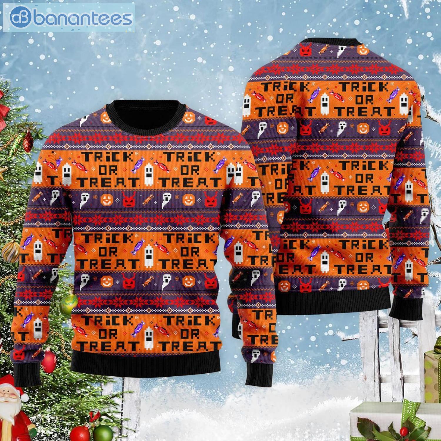Halloween Trick Or Treat Halloween Gift Ugly Christmas Sweater Product Photo 2