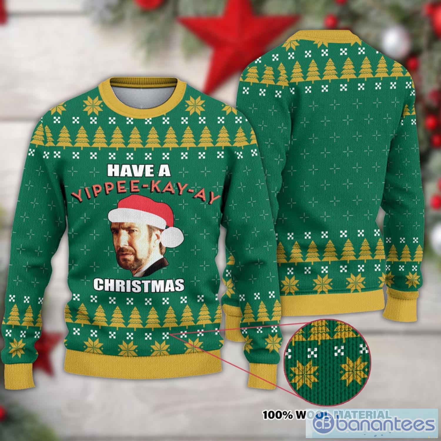 Hans Gruber Have A Yippee Kay Ay Christmas Christmas Ugly Sweater Die Hard Christmas Sweater Product Photo 1