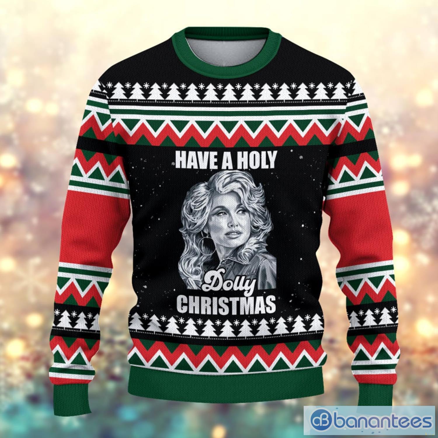 Have A Holly Dolly Christmas Ugly Christmas Sweater Dolly Parton Christmas Sweater Dolly Parton Product Photo 2
