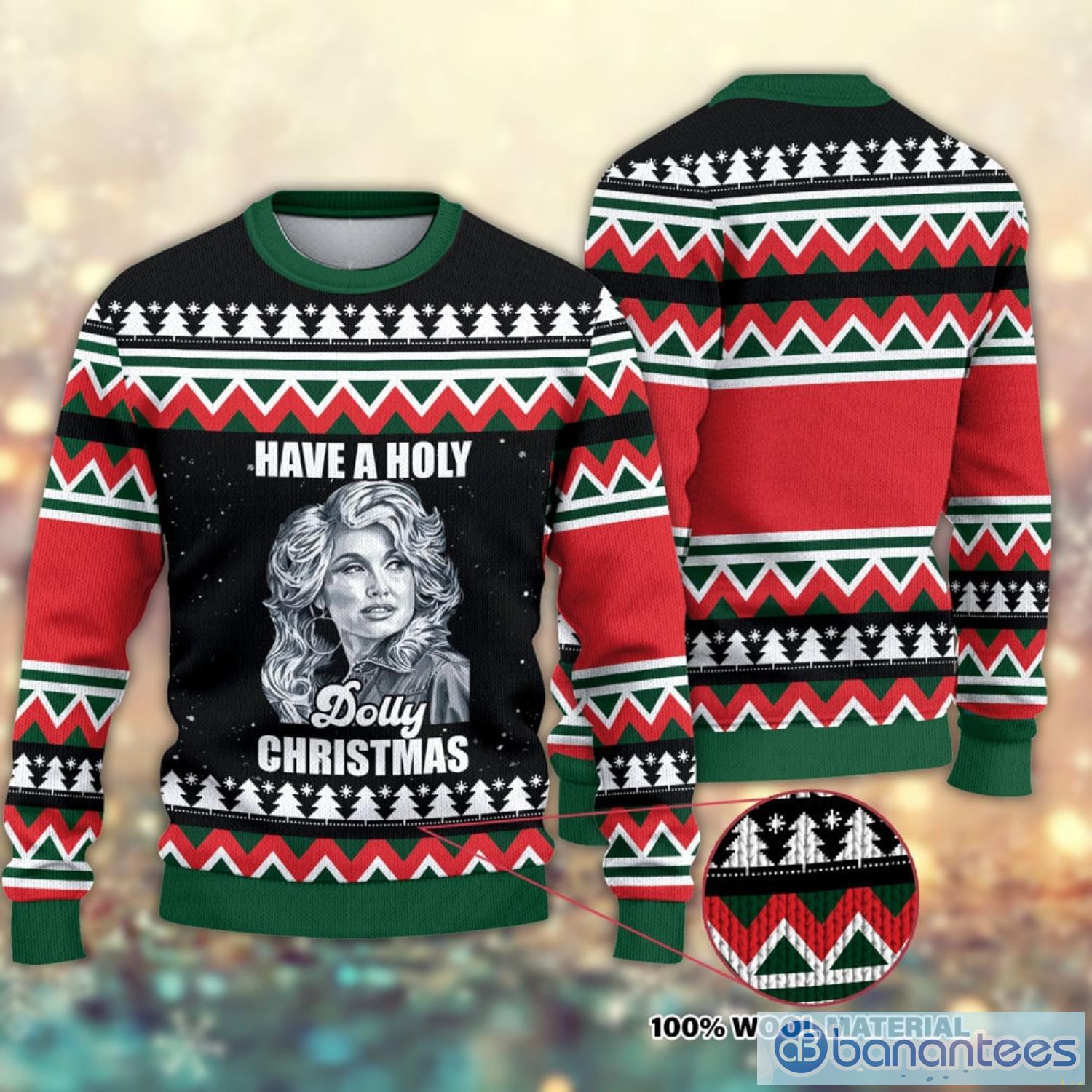 Have A Holly Dolly Christmas Ugly Christmas Sweater Dolly Parton Christmas Sweater Dolly Parton Product Photo 1