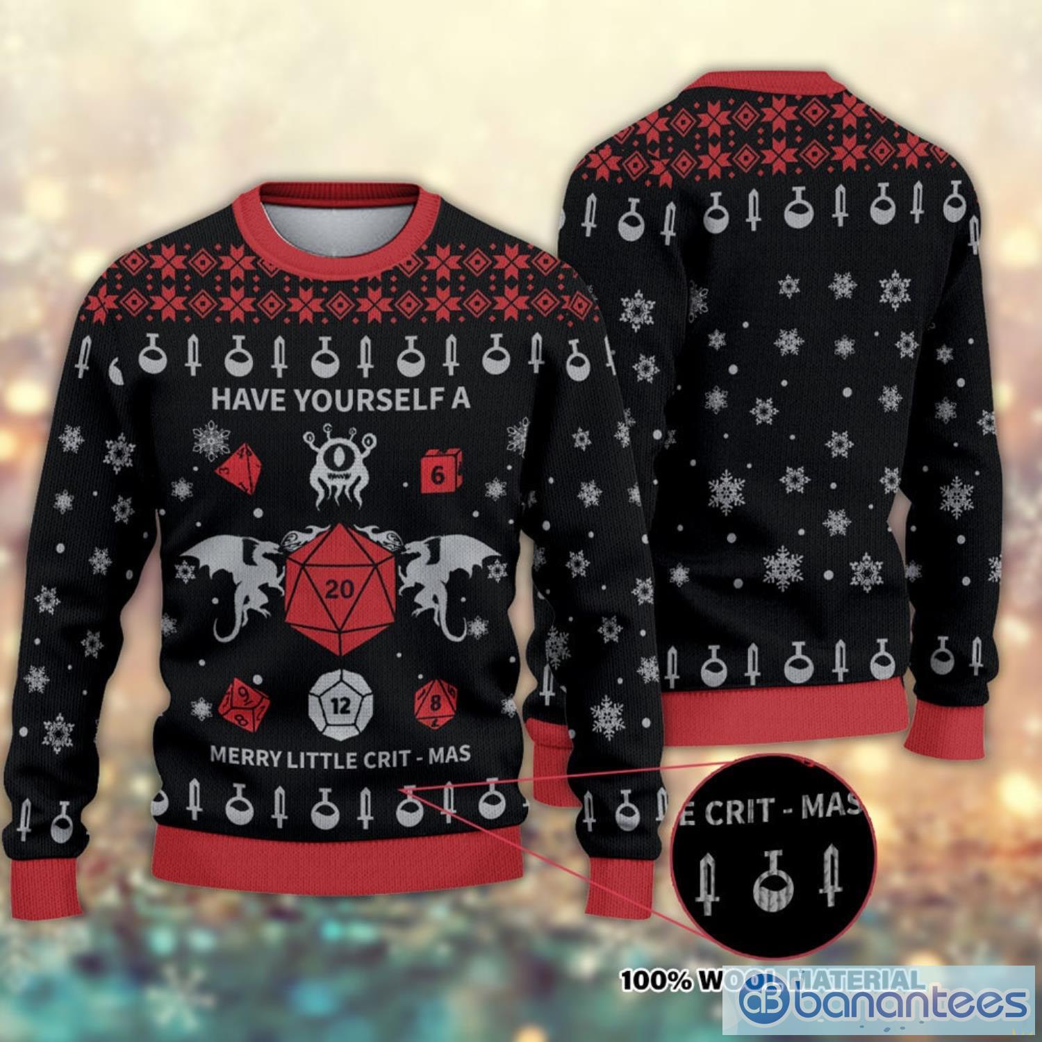 Have Yourself A Merry Little Crit Mas Christmas Ugly Sweater Product Photo 1