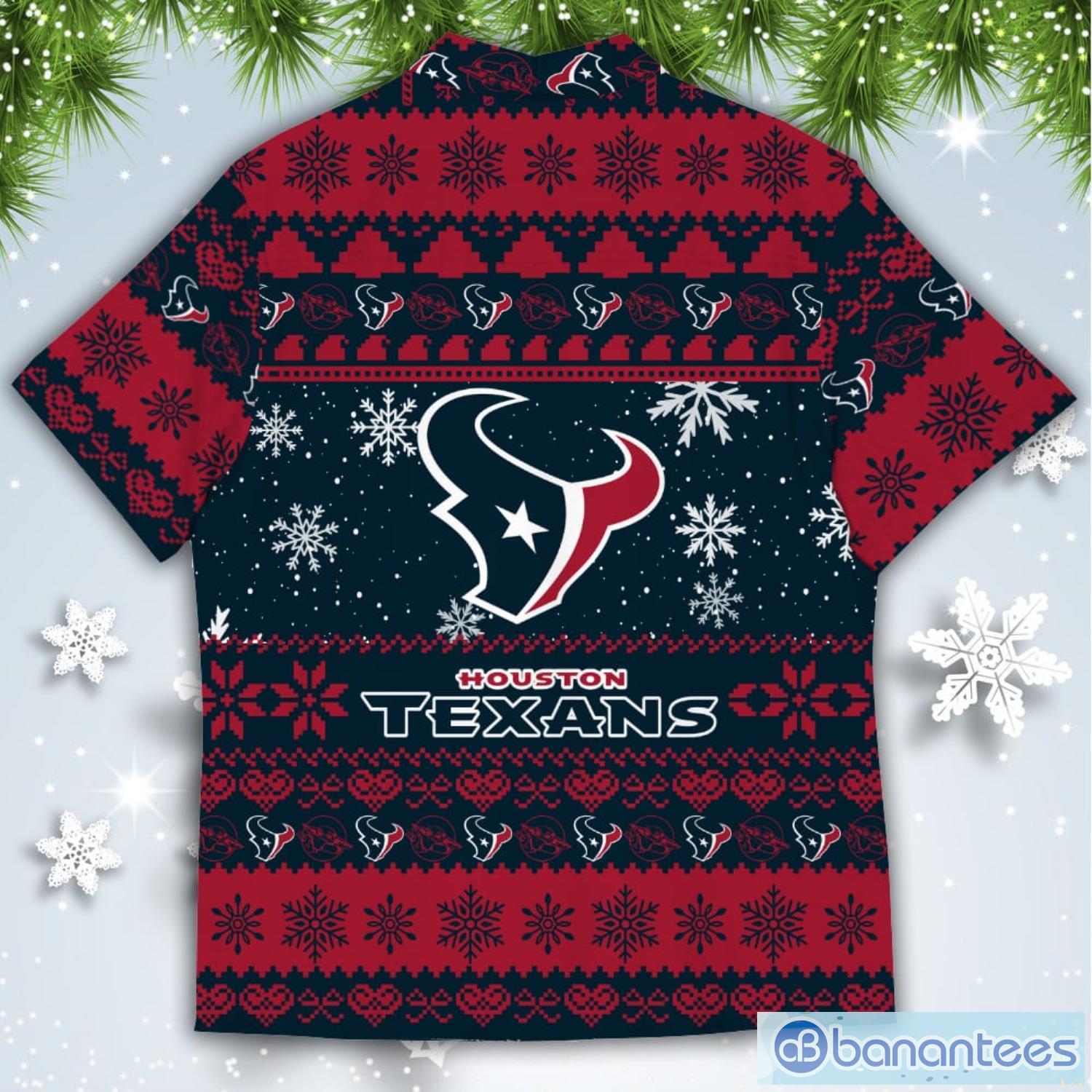 Houston Texans Baby Yoda Star Wars American Ugly Christmas Sweater Pattern Hawaiian Shirt Product Photo 3