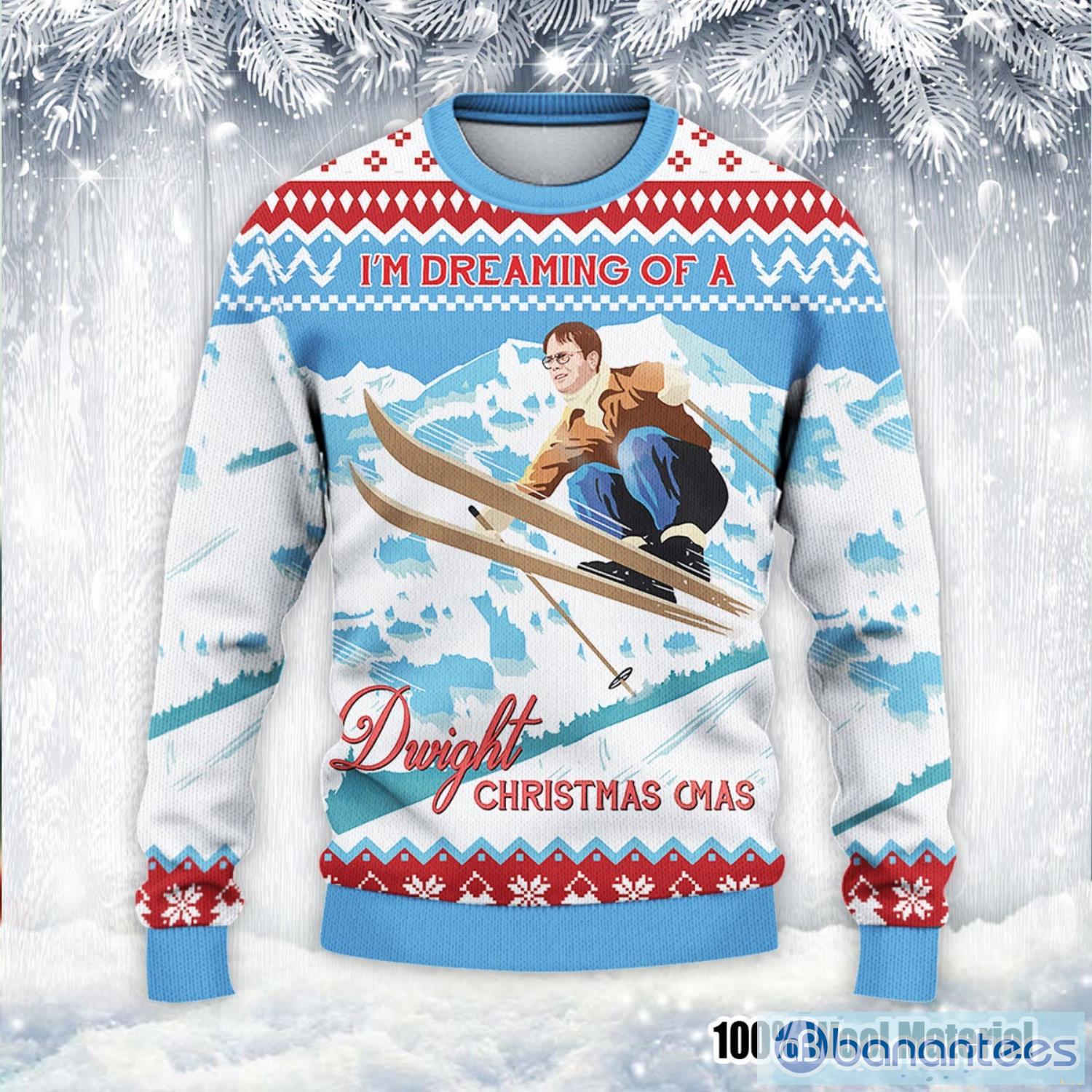 Im Dreaming Of A Dwight Christmas Christmas Ugly Sweater Dwight Schrute Christmas Sweater Product Photo 2
