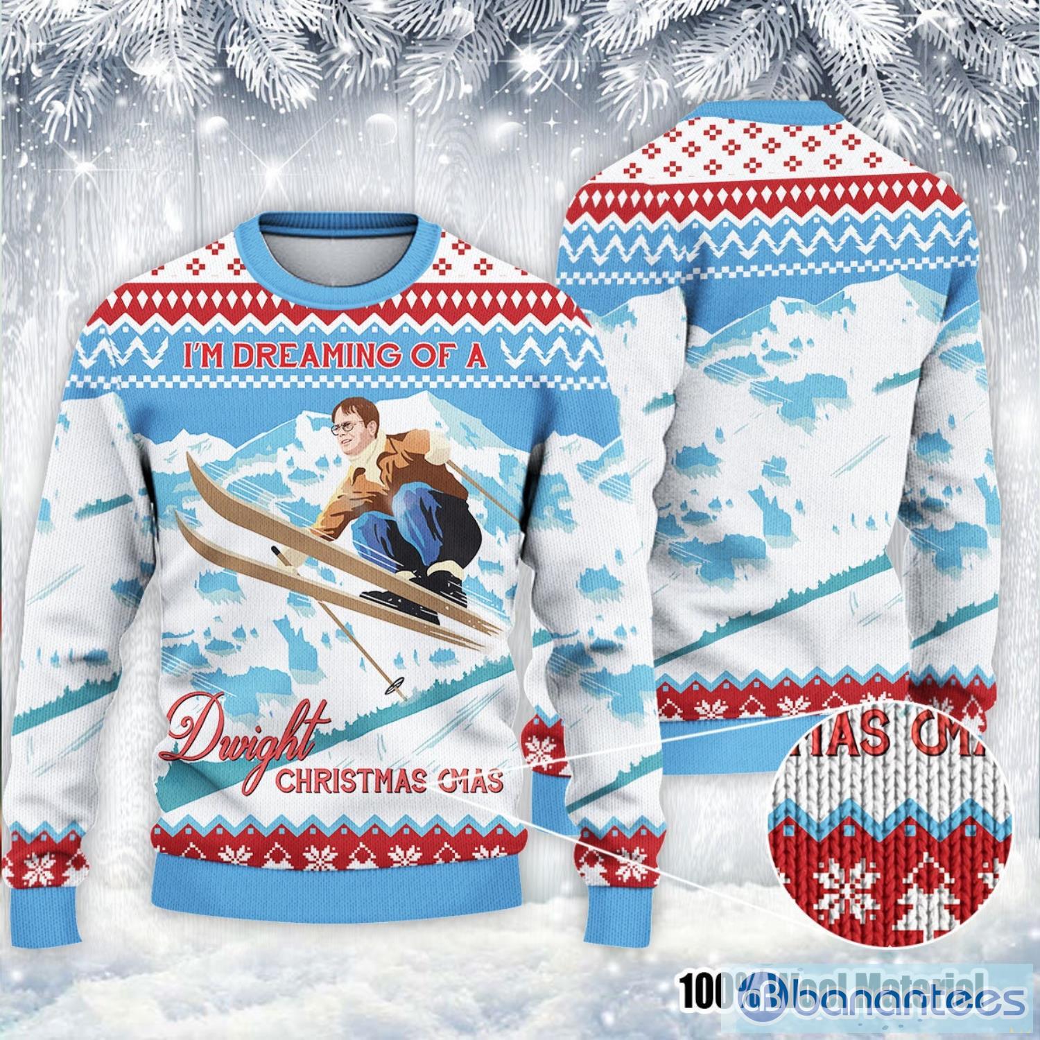 I'm Dreaming Of A Dwight Christmas Christmas Ugly Sweater Dwight Schrute Christmas Sweater Product Photo 1