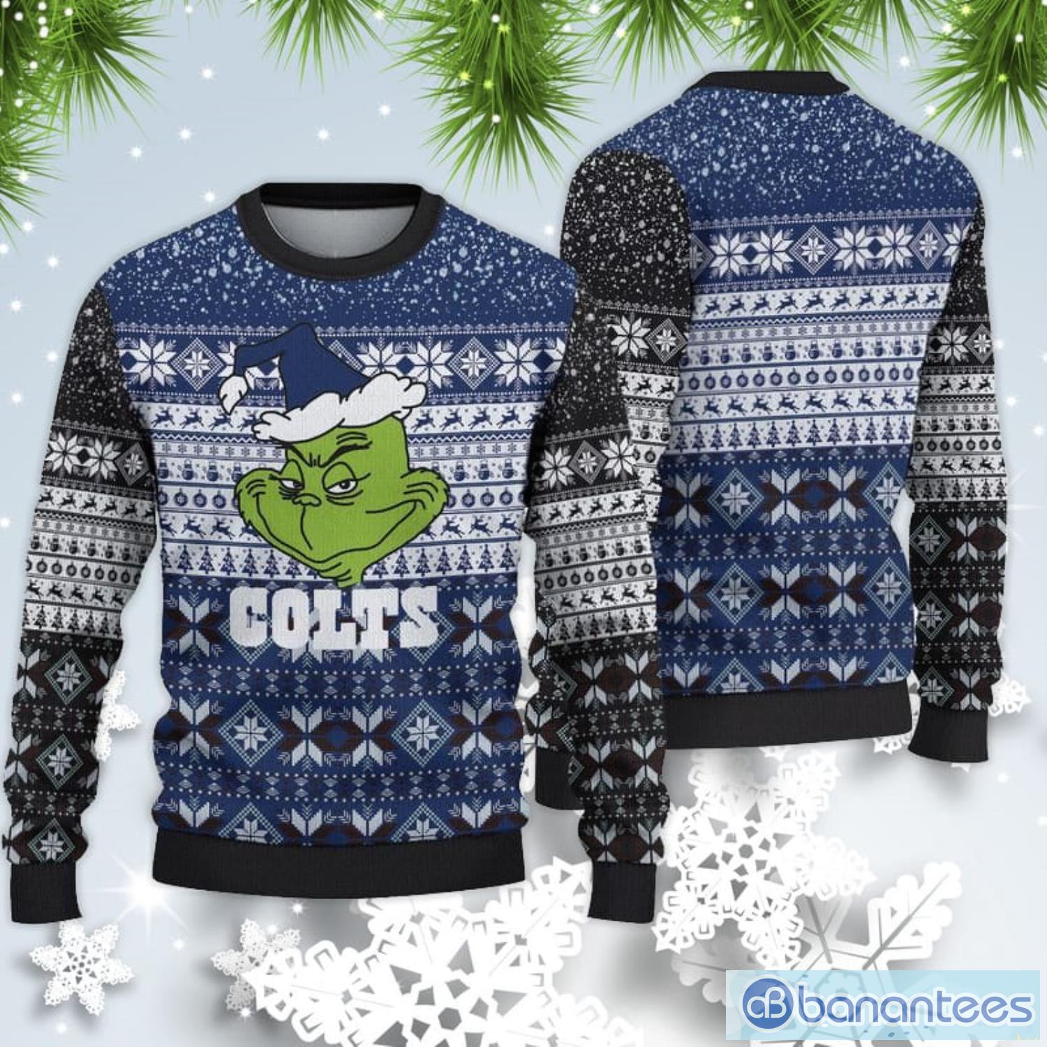 Indianapolis Colts Christmas Grinch Sweater For Fans Product Photo 1