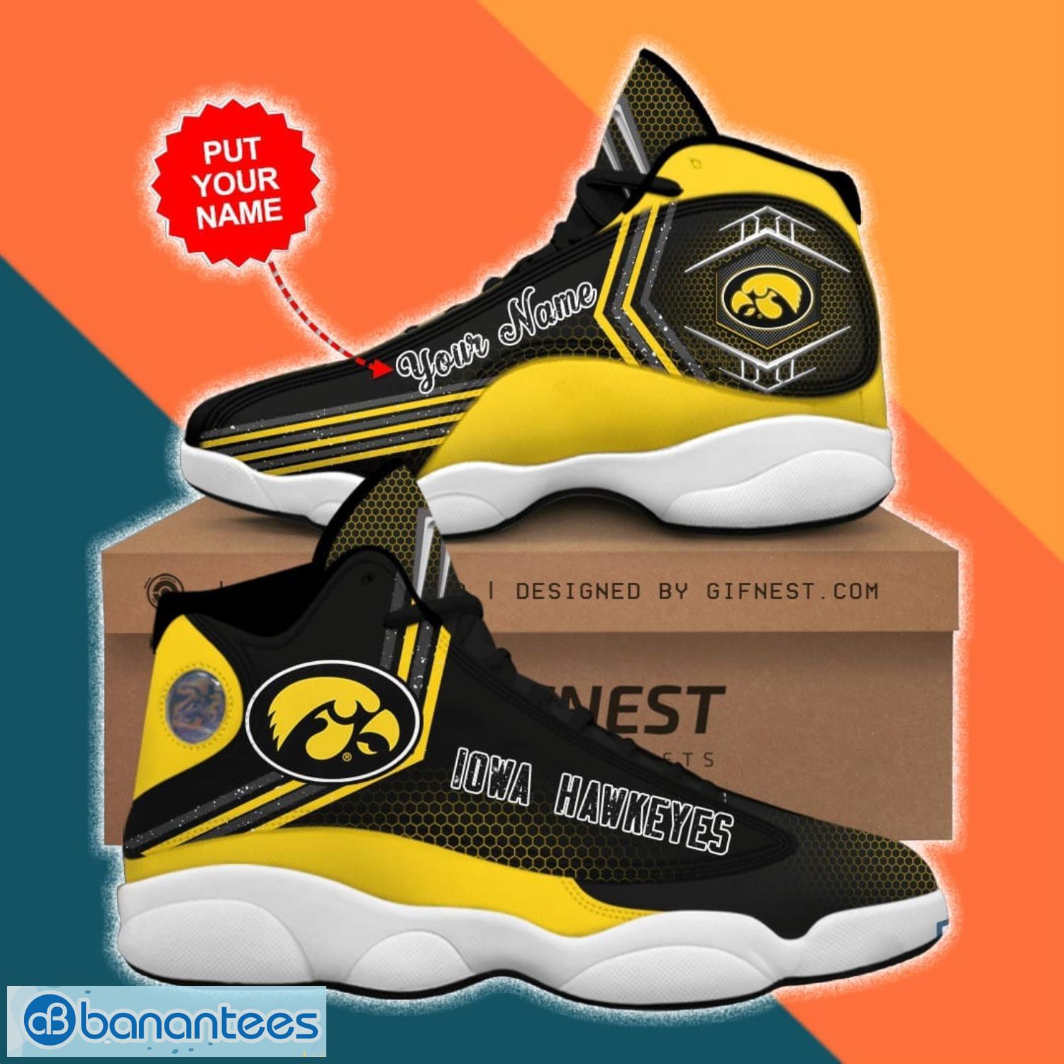 Iowa Hawkeyes Air Jordan 13 Sneaker Shoes Product Photo 1 Iowa Hawkeyes Air Jordan 13 Sneaker Shoes Product Photo 1