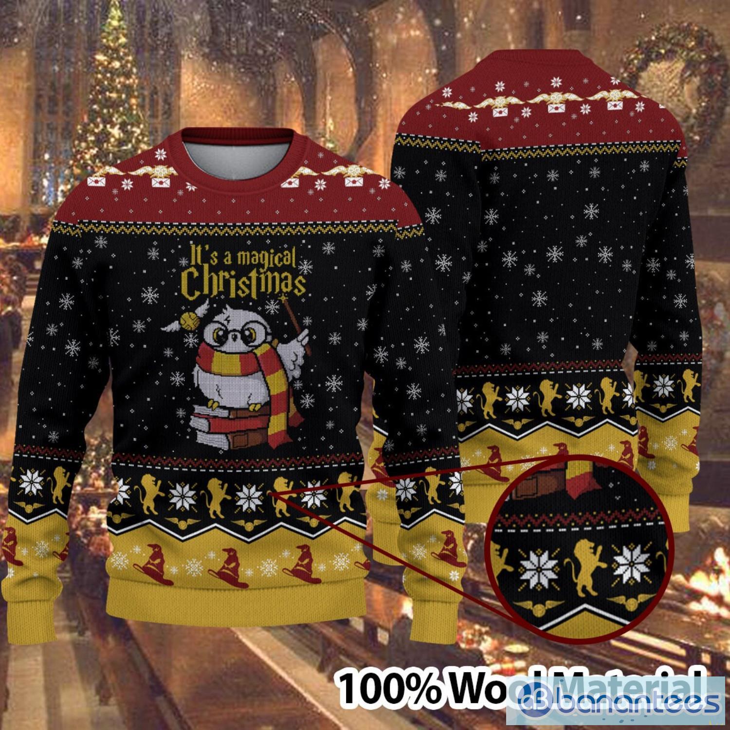 It’s A Magical Christmas Ugly Sweater Hedwig Movies Product Photo 1
