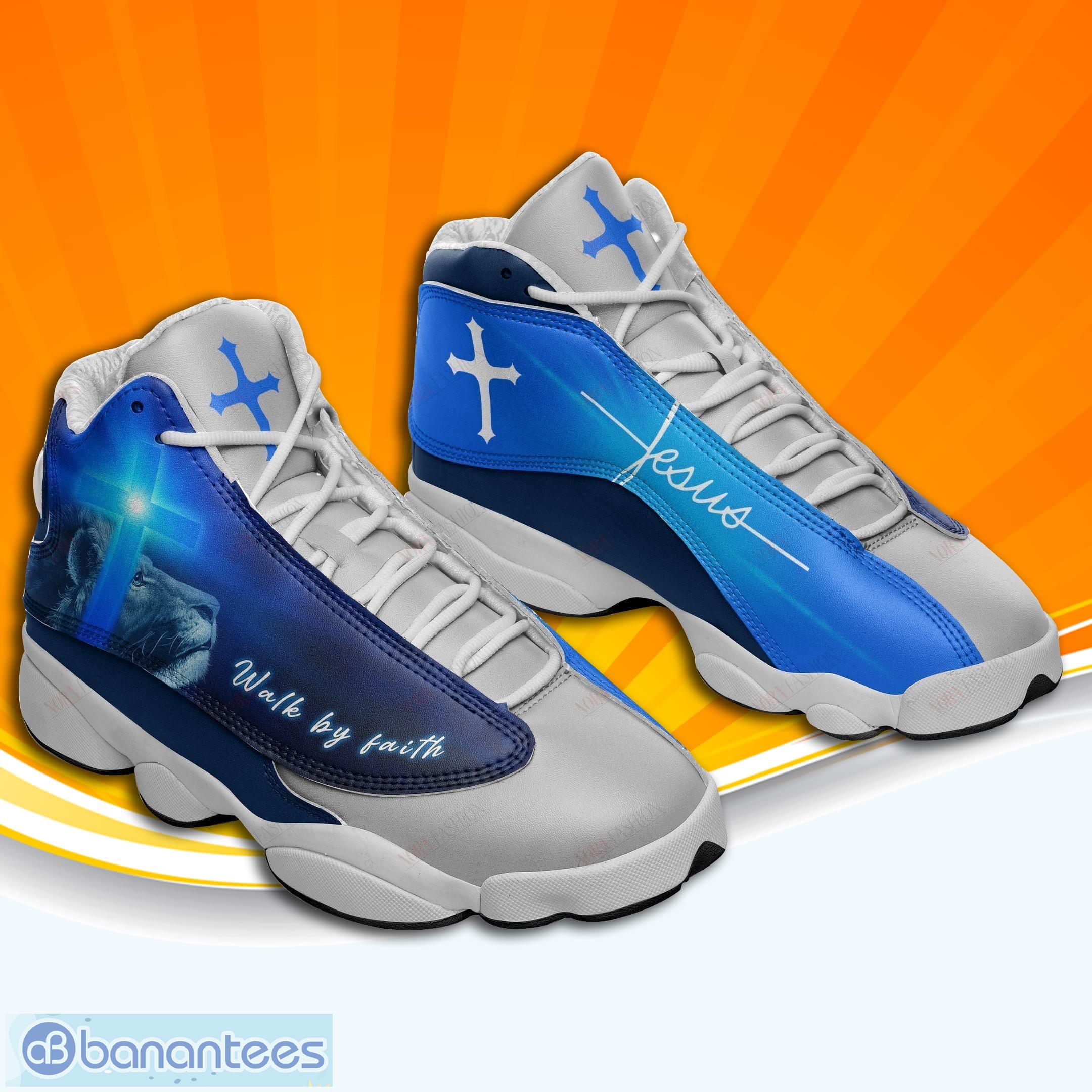 Jesus Walk By Faith Air Jordan 13 Sneaker Shoes Product Photo 2