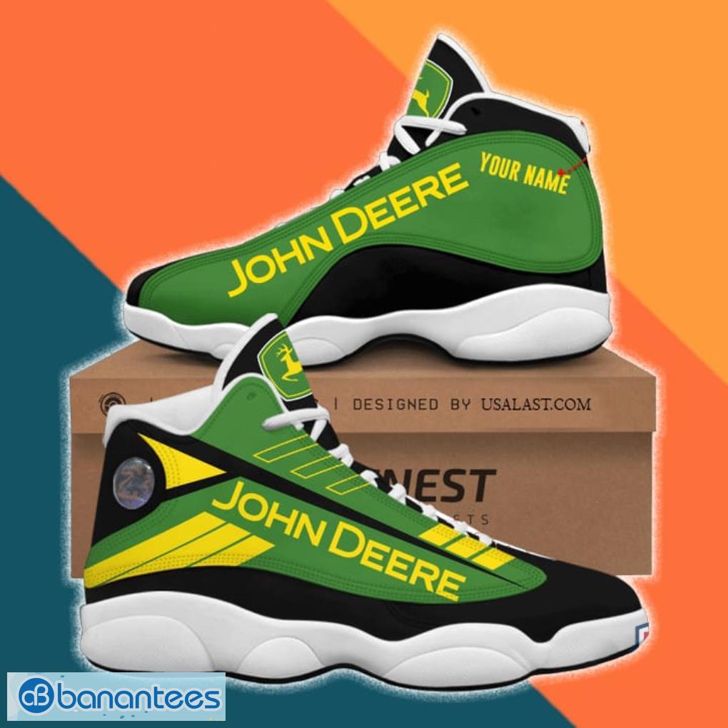 John Deere Green And Black Air Jordan 13 Custom Shoes Product Photo 1