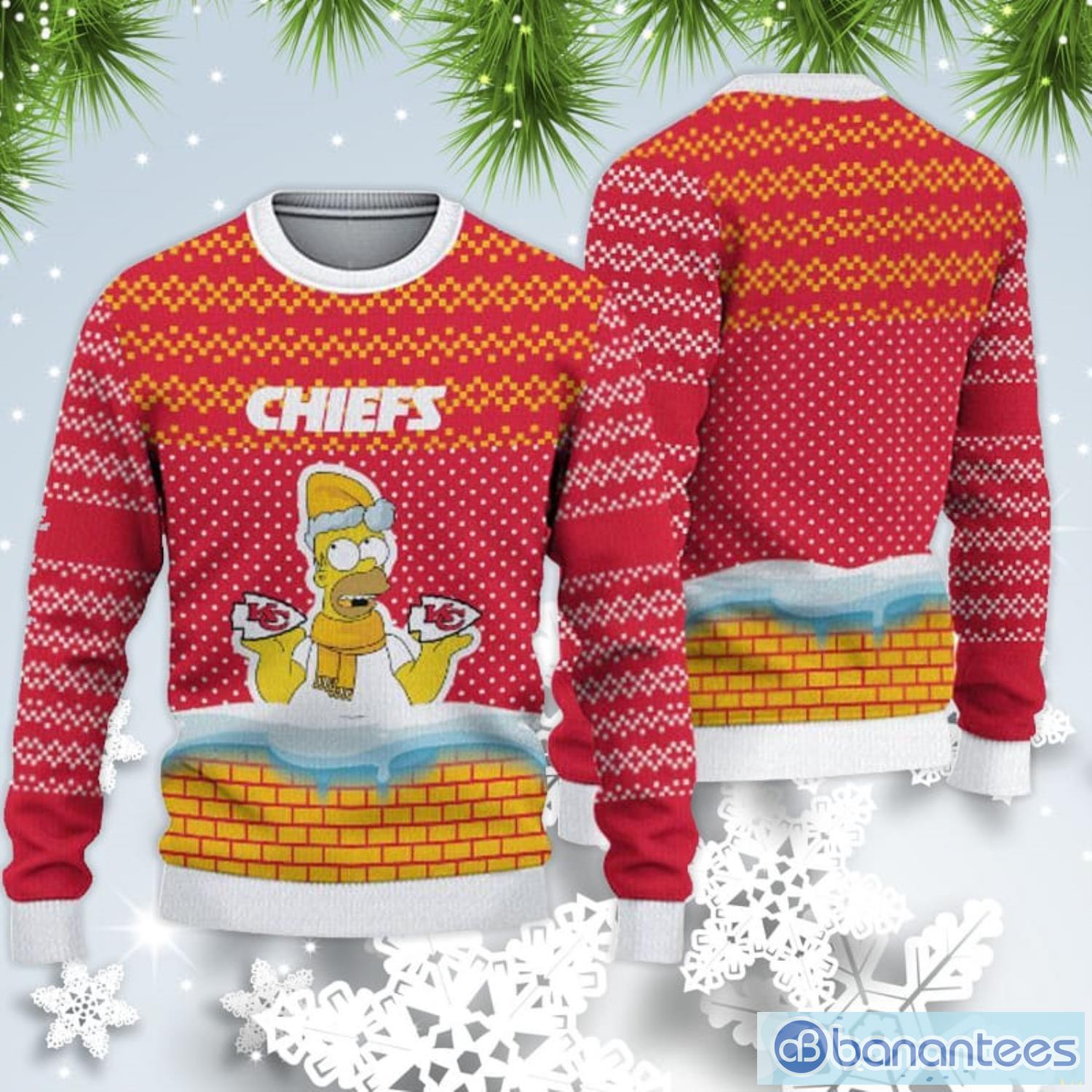 Kansas City Chiefs Christmas Simpson Sweater For Fans Product Photo 1