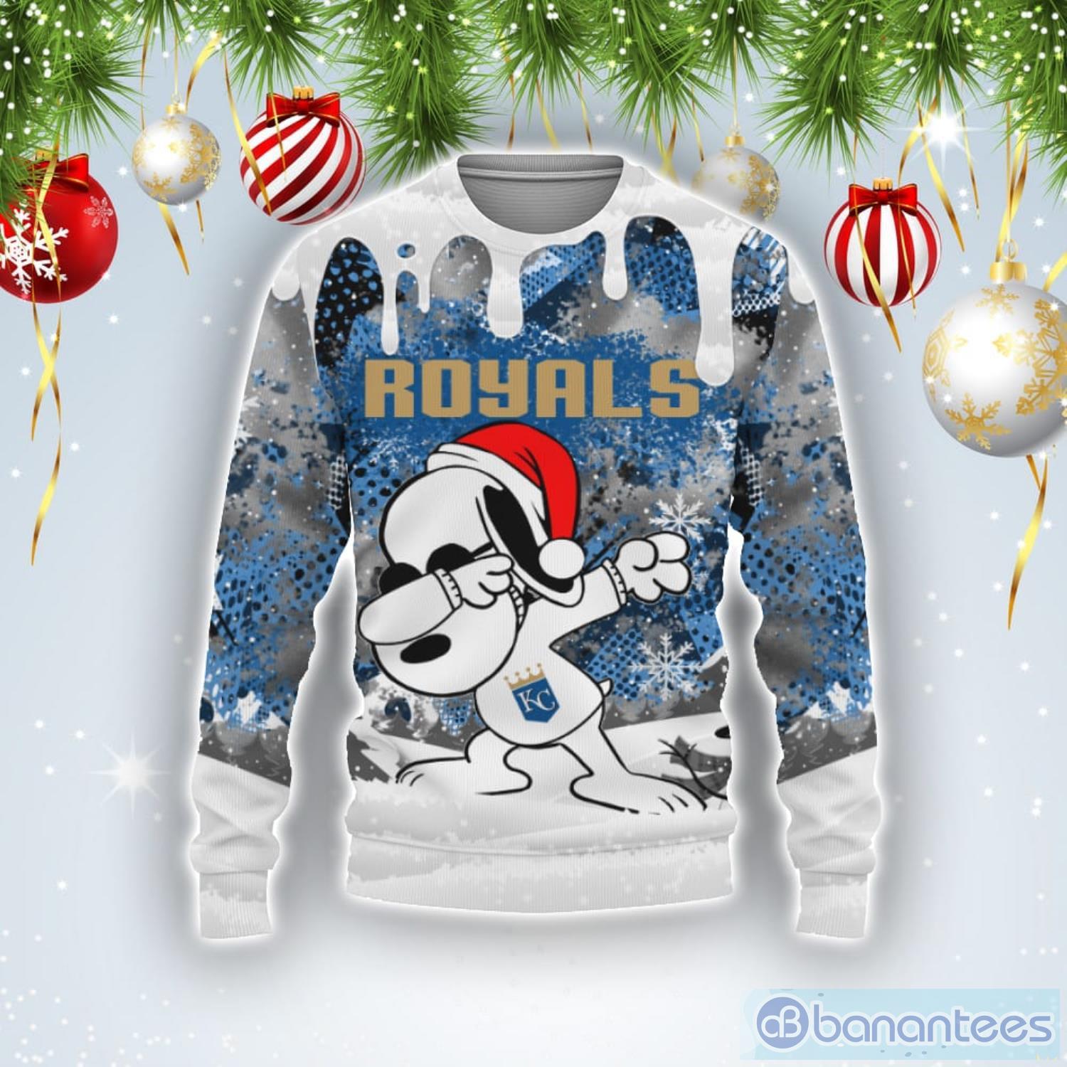 Kansas City Royals Snoopy Dabbing The Peanuts Sports Football American Ugly Christmas Sweater Product Photo 1