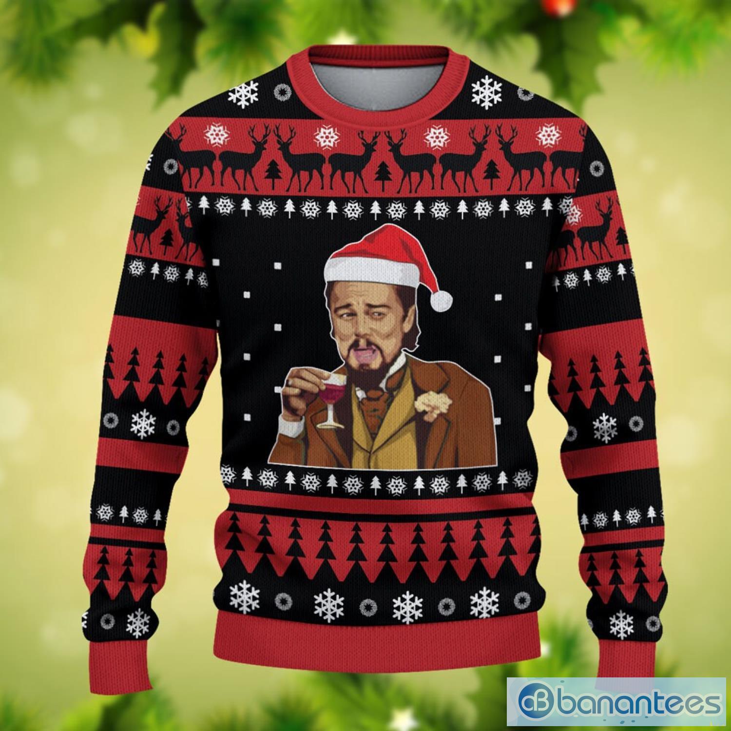 Leonardo DiCaprio Christmas Ugly Christmas Sweater Leonardo DiCaprio Meme Christmas Sweater Product Photo 3