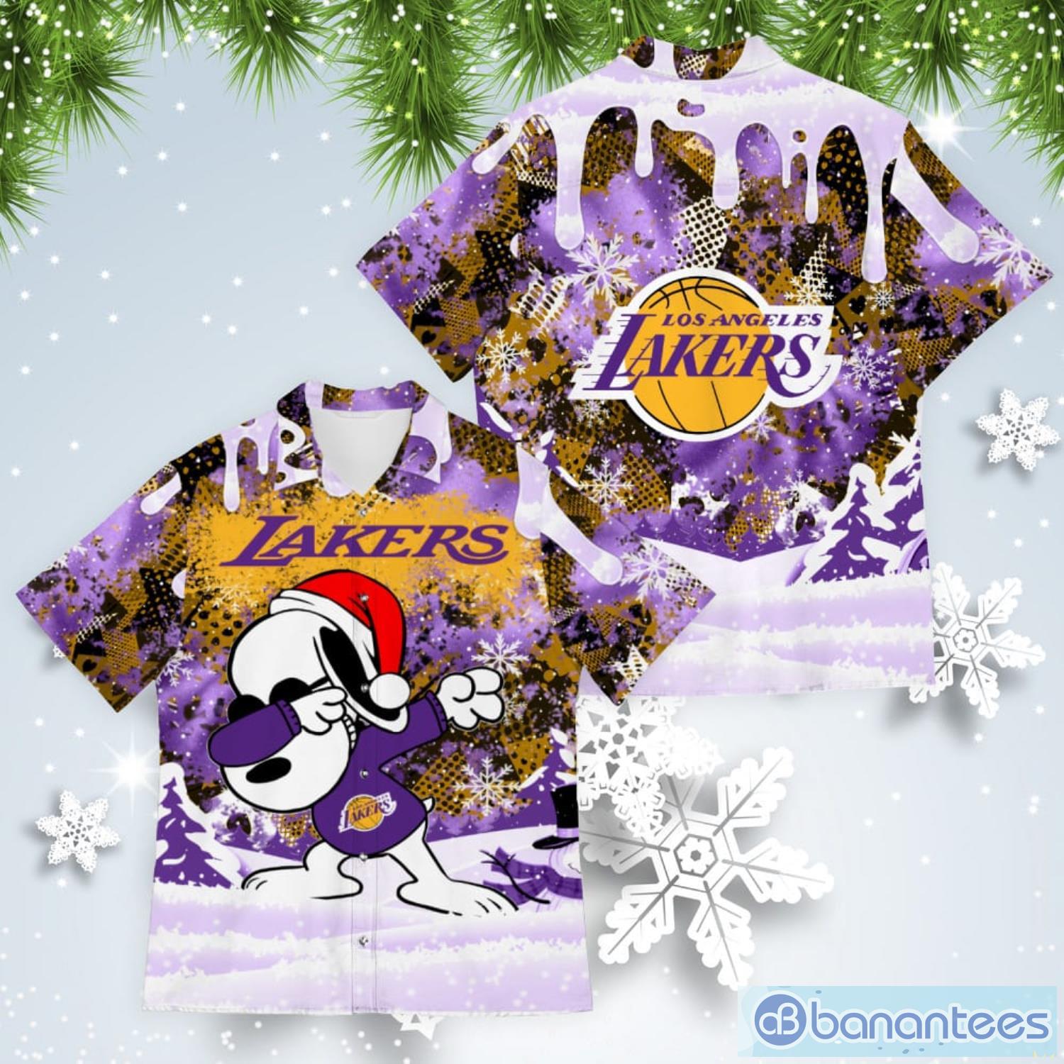 Merry Christmas Season Los Angeles Lakers Snoopy 3D Hoodie Cute