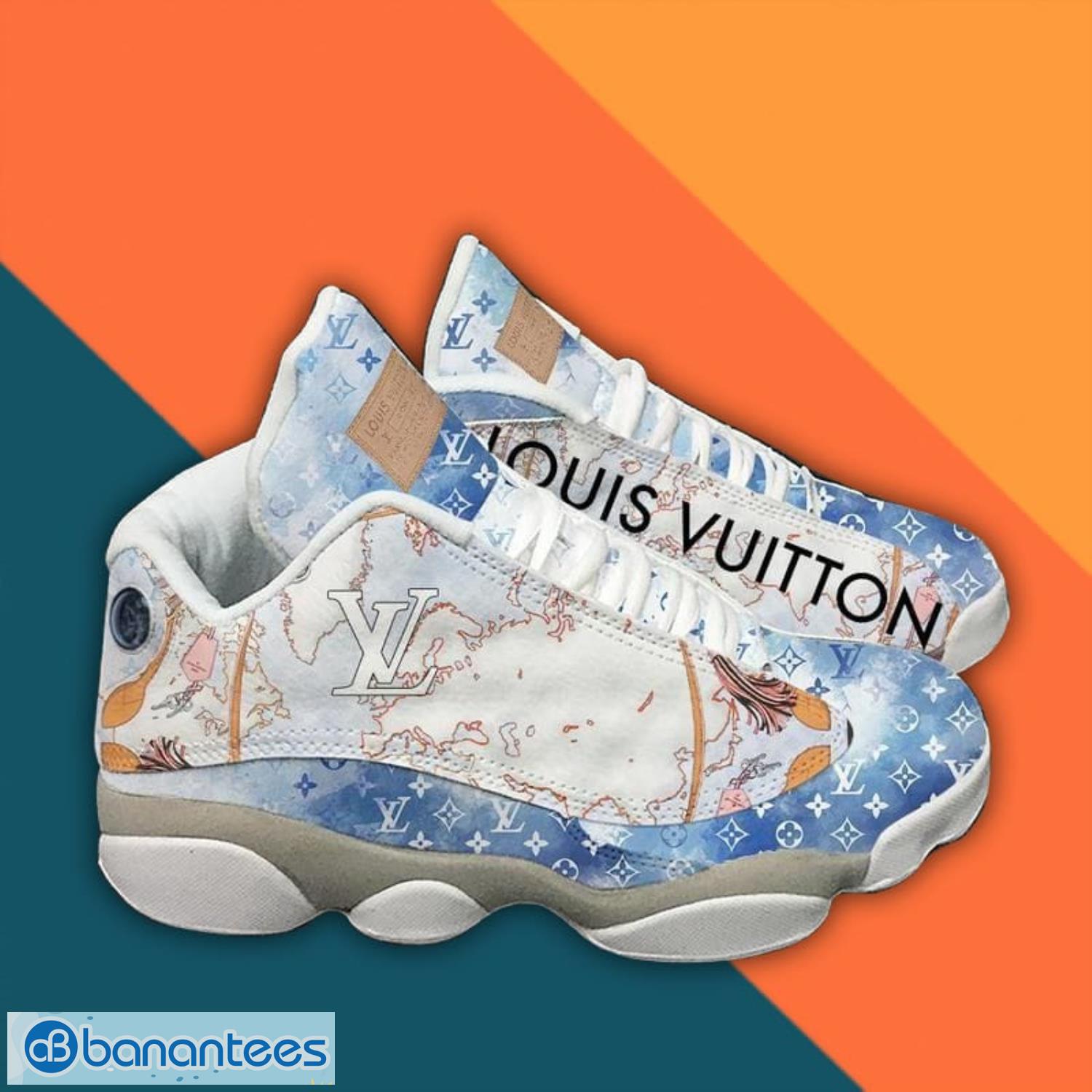 Louis Vuitton Old Map Air Jordan 13 Sneaker Shoes - Banantees