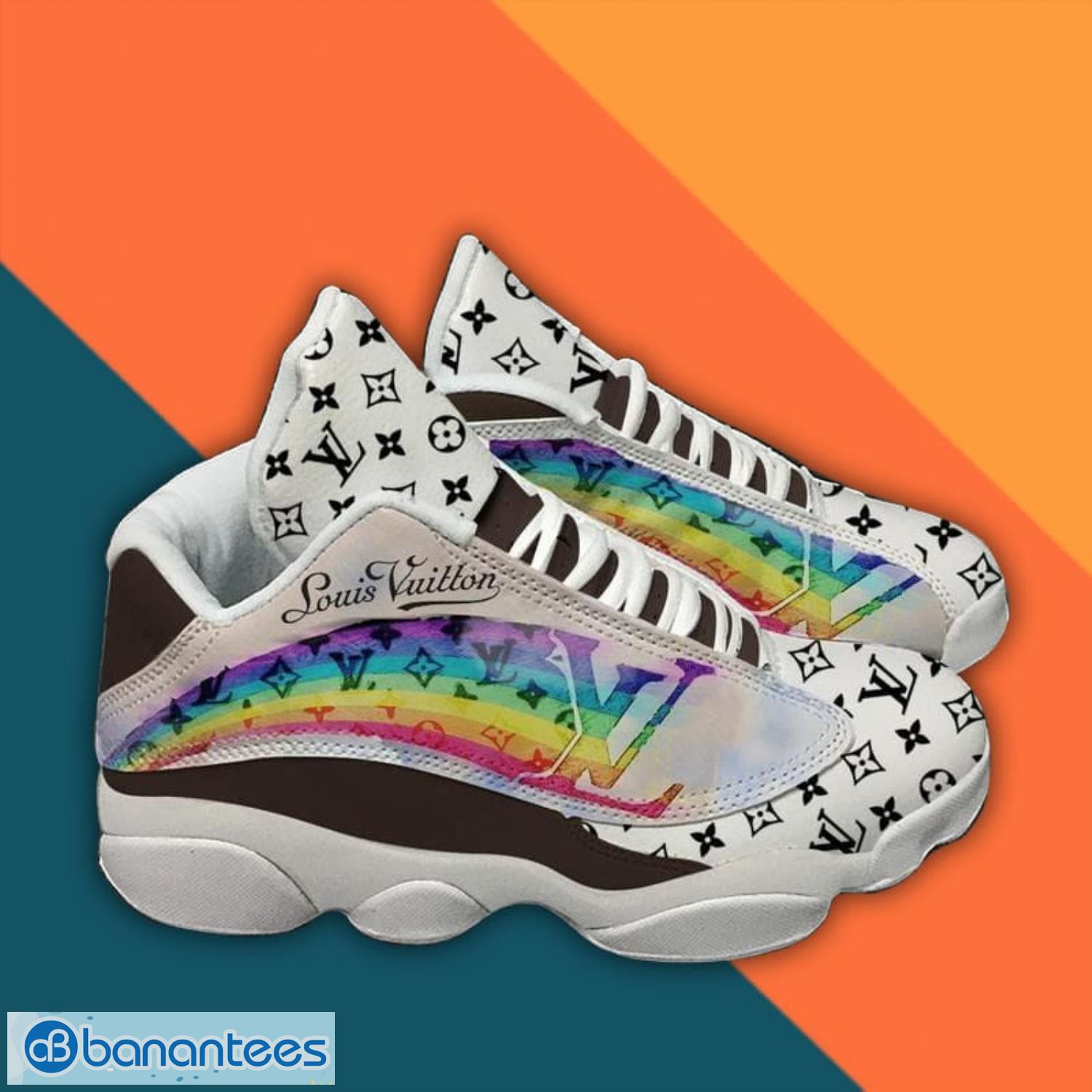 Louis Vuitton Rainbow Air Jordan 13 Sneaker Shoes Product Photo 3