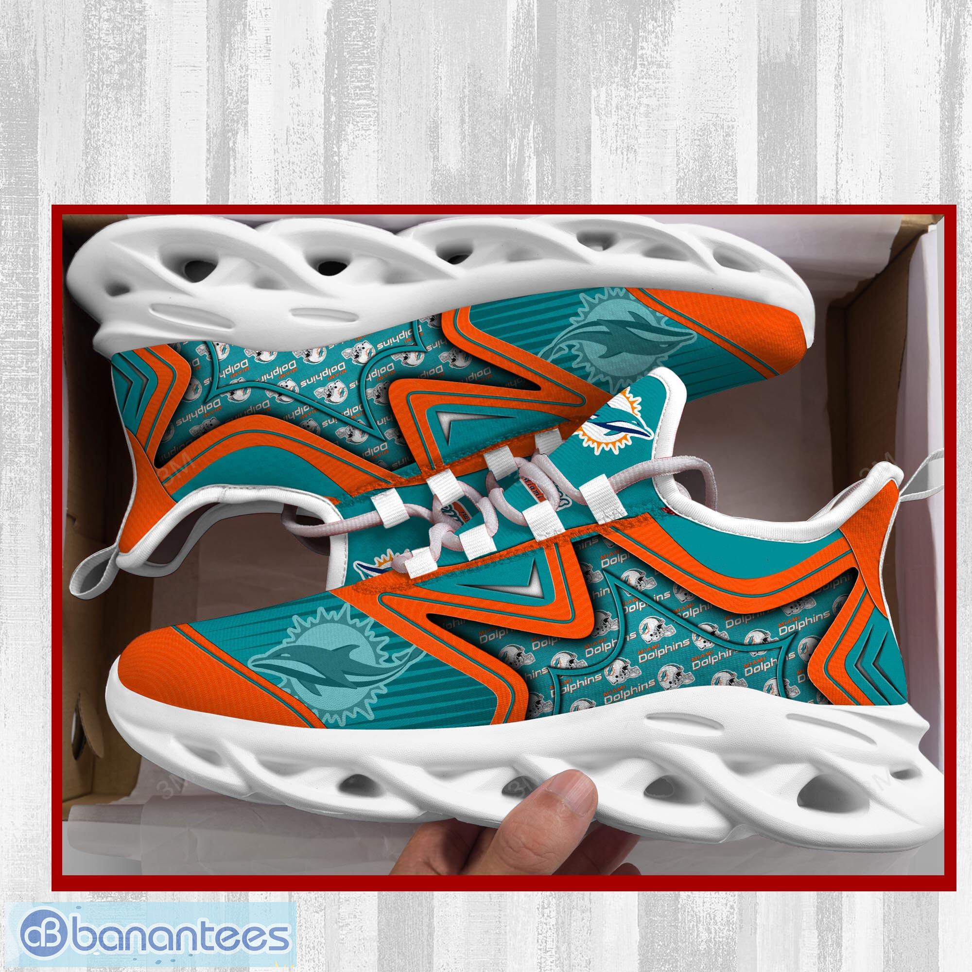 Miami Dolphins NFL Symbol Max Soul Sneakers Running Shoes - Banantees