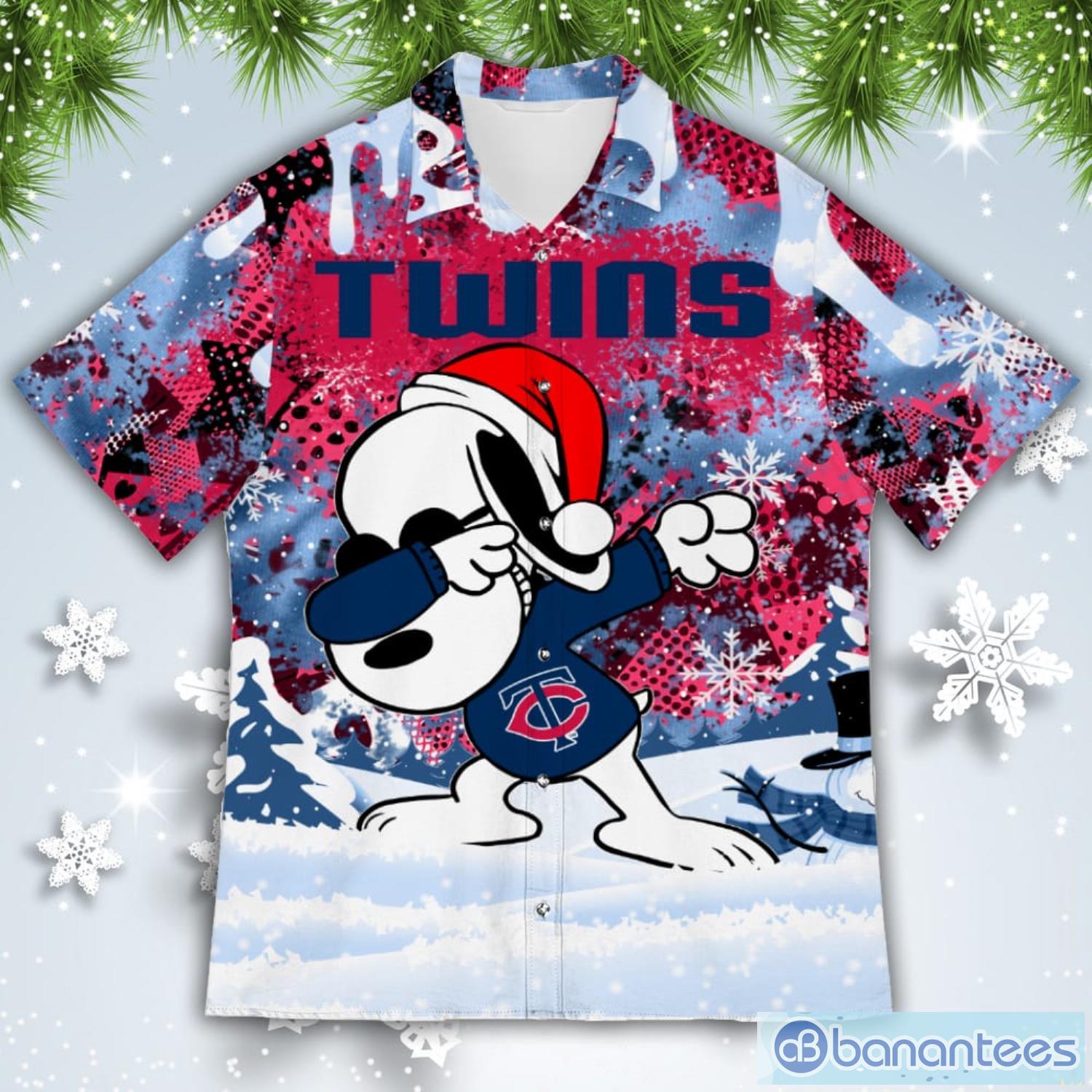 minnesota twins snoopy dabbing the peanuts american christmas dripping hawaiian shirt 1 image Minnesota Twins Snoopy Dabbing The Peanuts American Christmas Dripping Hawaiian Shirt Product Photo 2