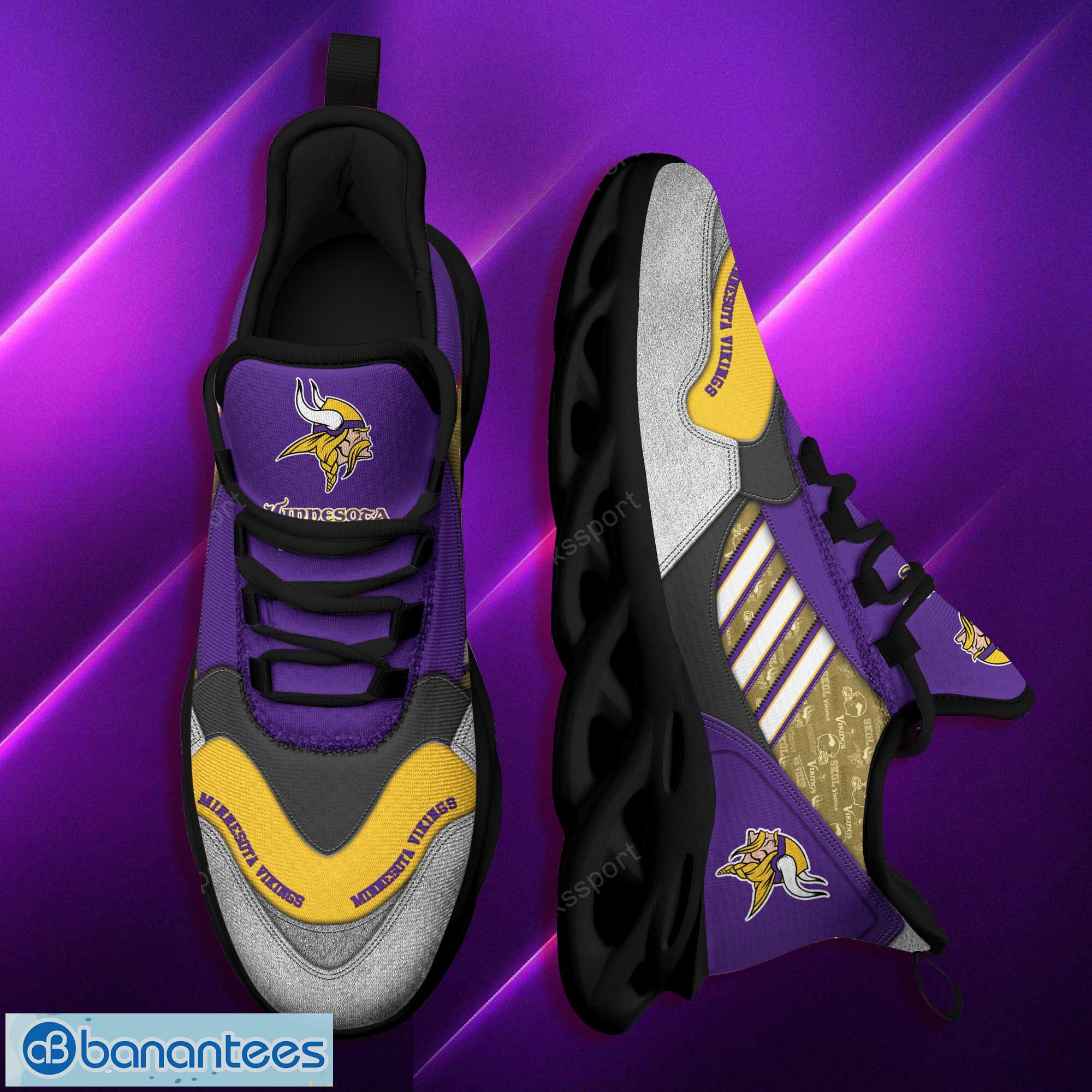 Minnesota Vikings NFL Black Gold Violet Max Soul Shoes