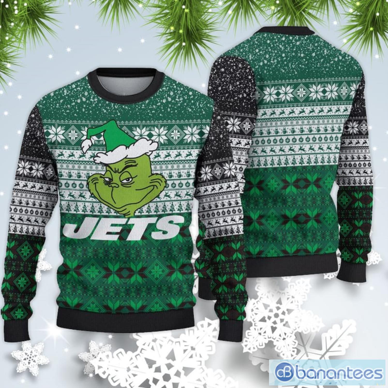 New York Jets Christmas Grinch Sweater For Fans Product Photo 1