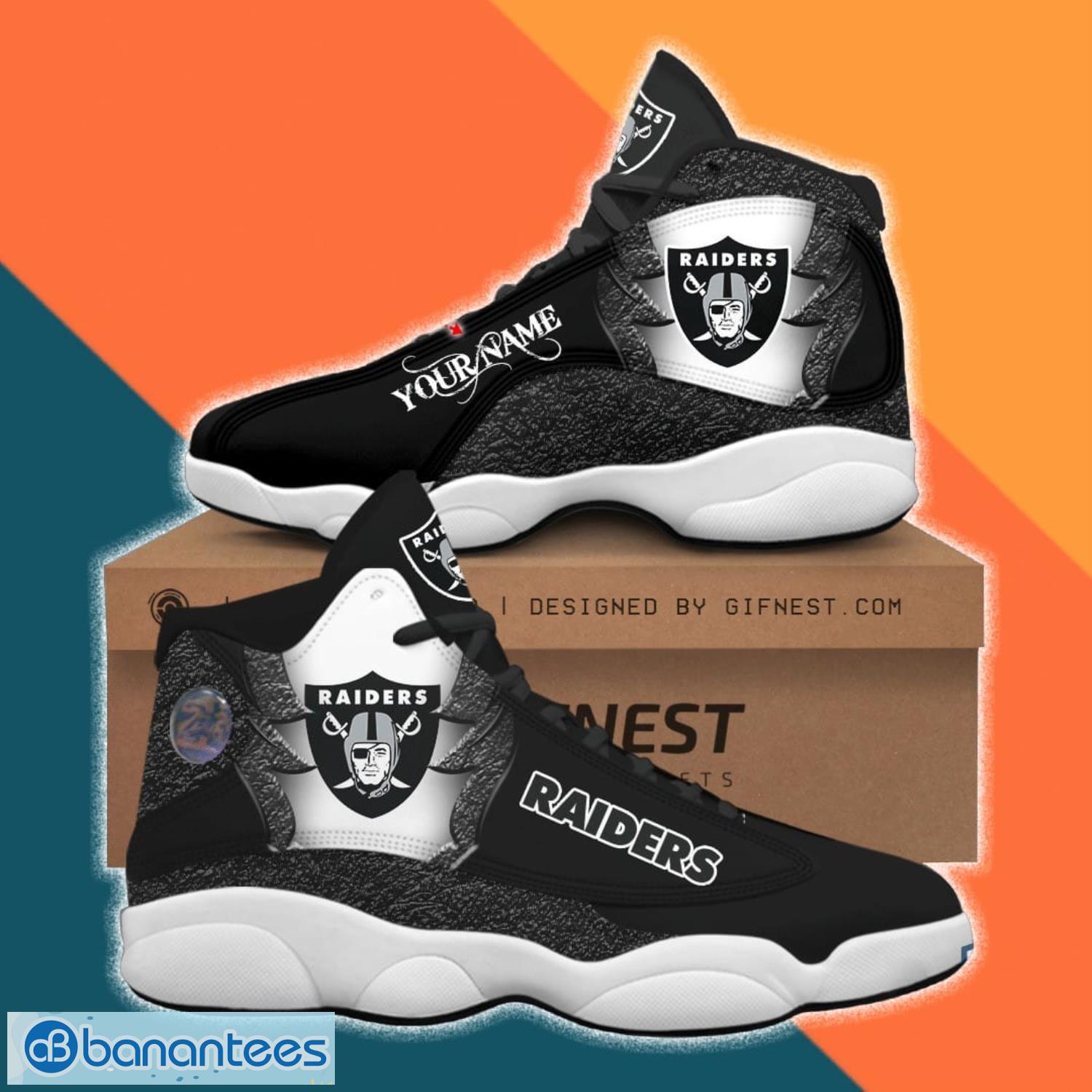 Personalized Las Vegas Raiders Football Team Air Jordan 13 Shoes -  YesItCustom