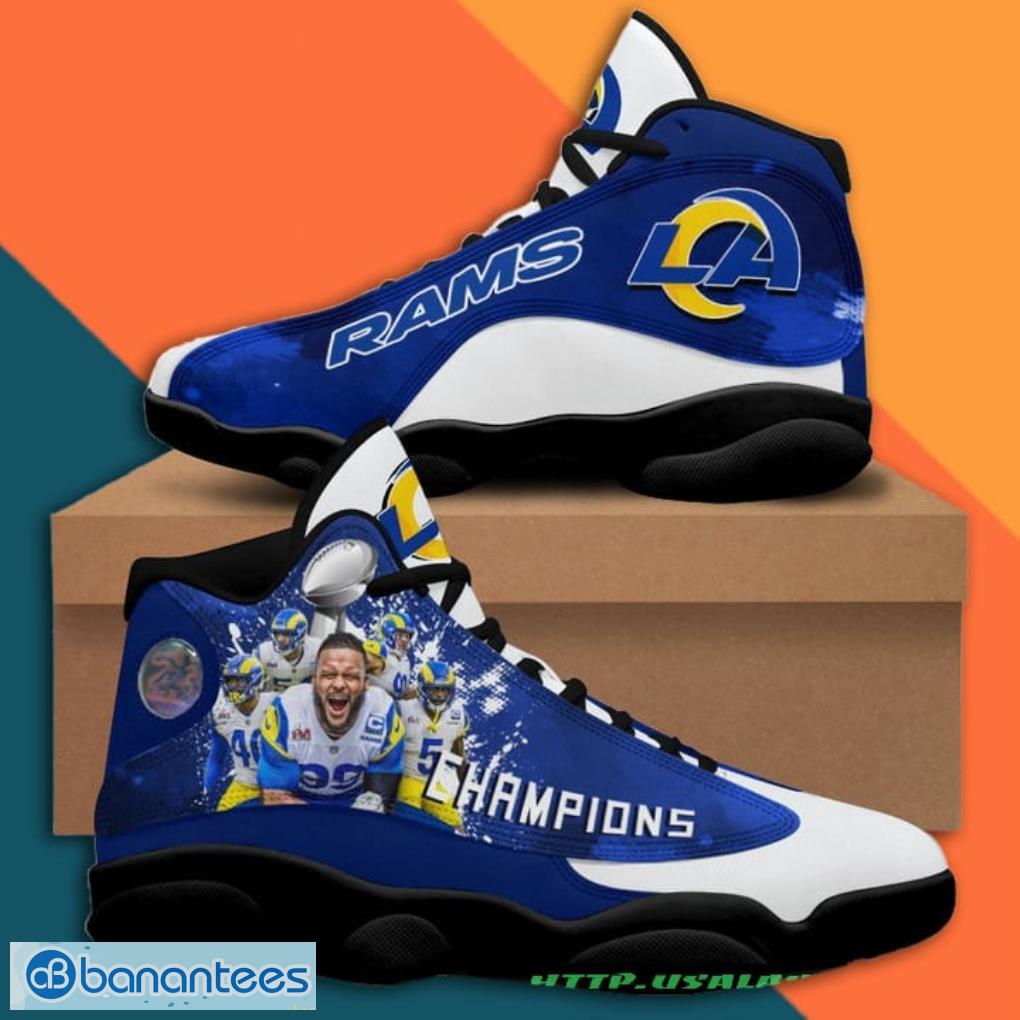 NFL Los Angeles Rams Champions Air Jordan 13 Sneaker Shoes Product Photo 2