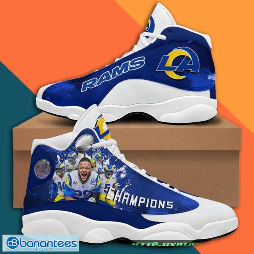 NFL Los Angeles Rams Champions Air Jordan 13 Sneaker Shoes Product Photo 4