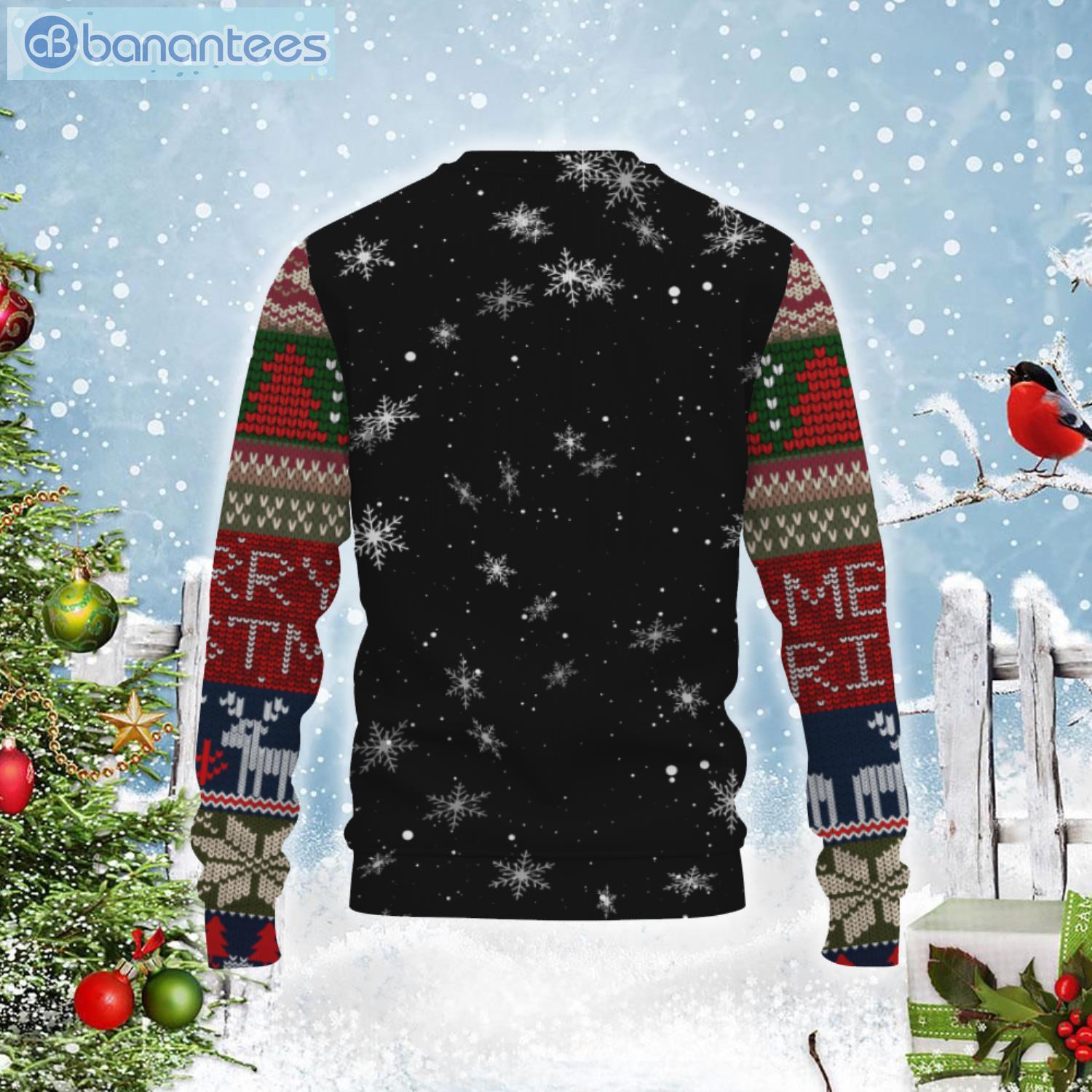 NJIT Highlanders NCAA Santa Claus Ho Ho Ho Merry Christmas Light Ugly Christmas Sweater Product Photo 1