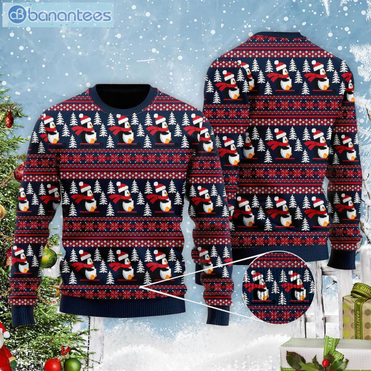 Penguins Im So Cool All Over Print Ugly Christmas Sweater Product Photo 2