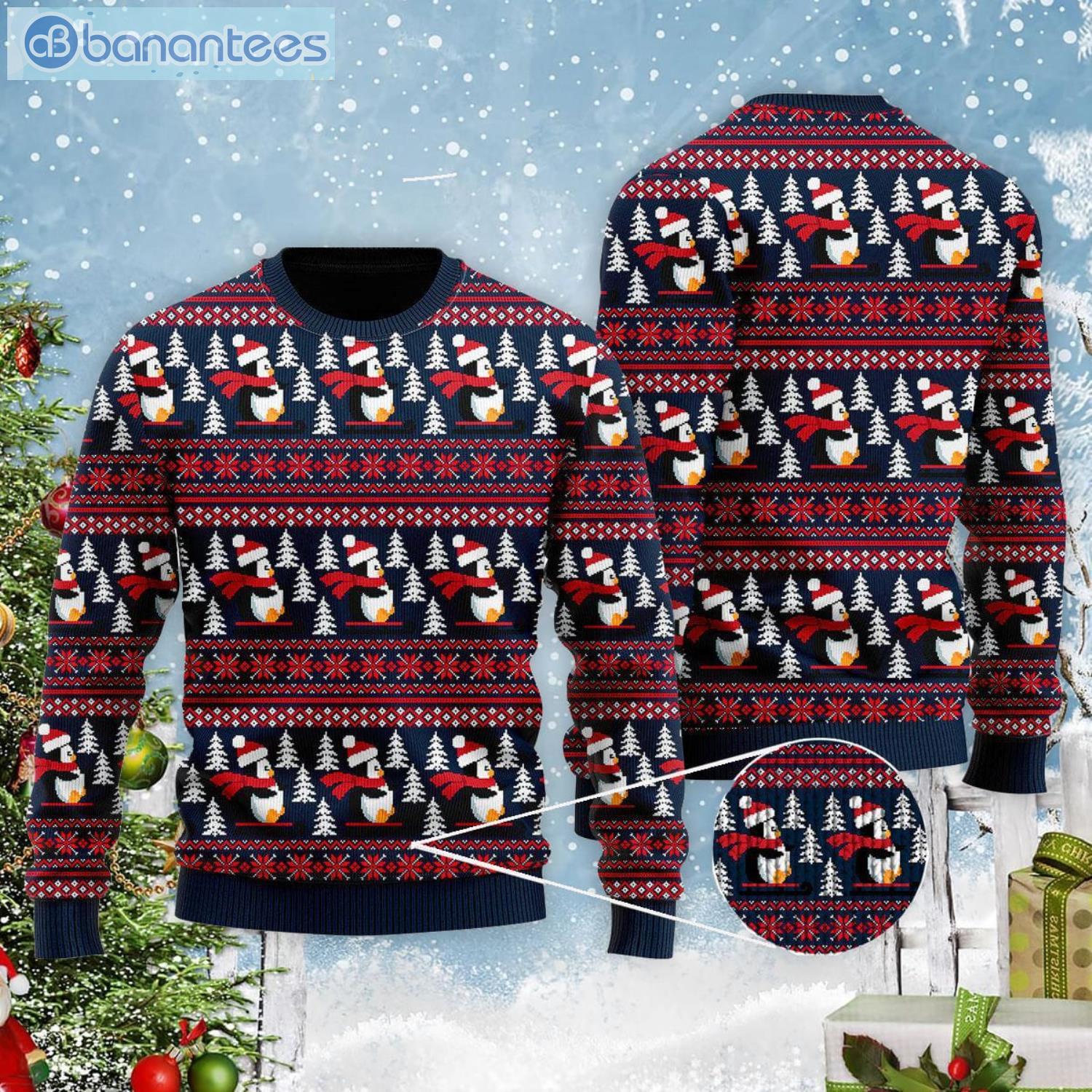 Penguins Im So Cool All Over Print Ugly Christmas Sweater Product Photo 1