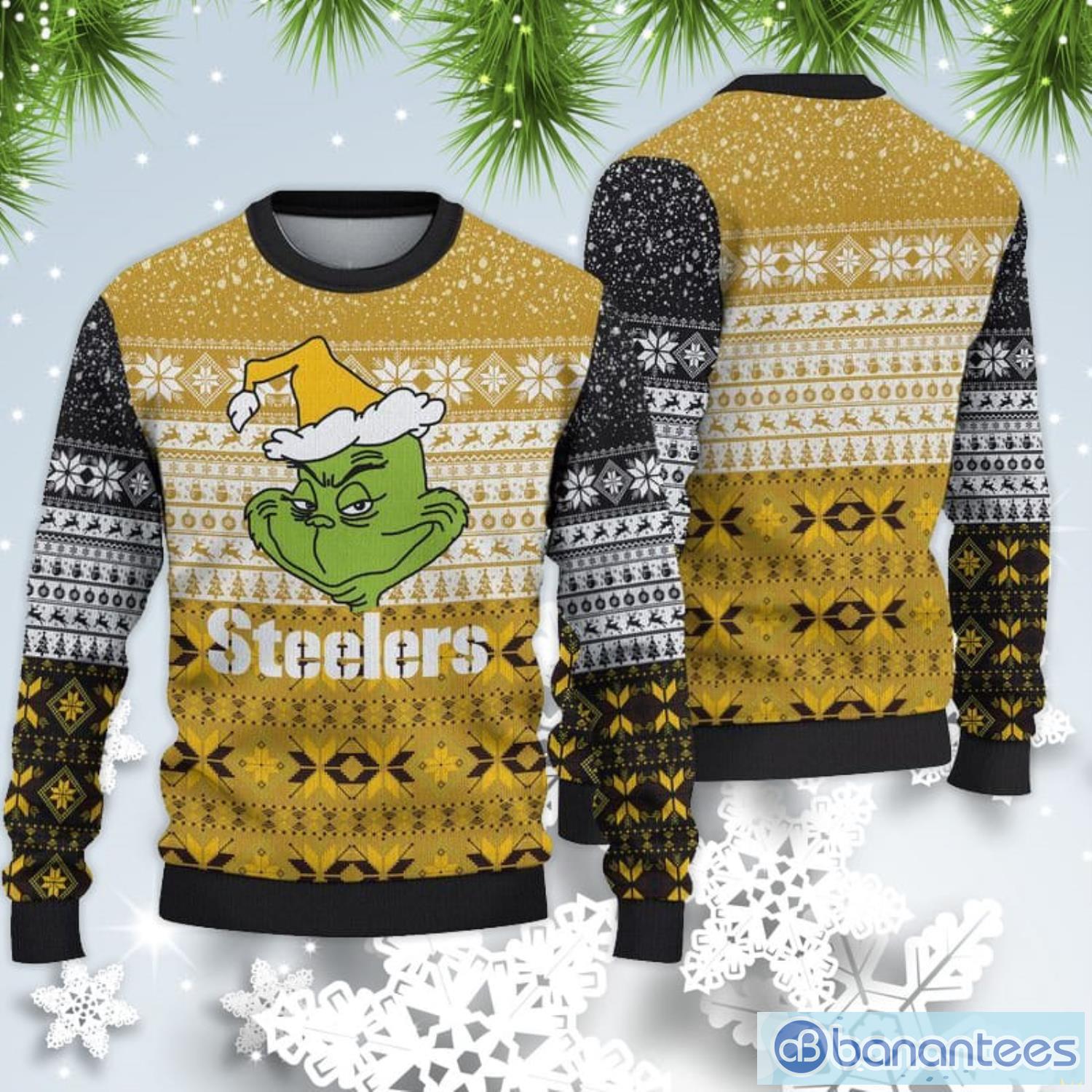 Pittsburgh Steelers Christmas Grinch Sweater For Fans Product Photo 1