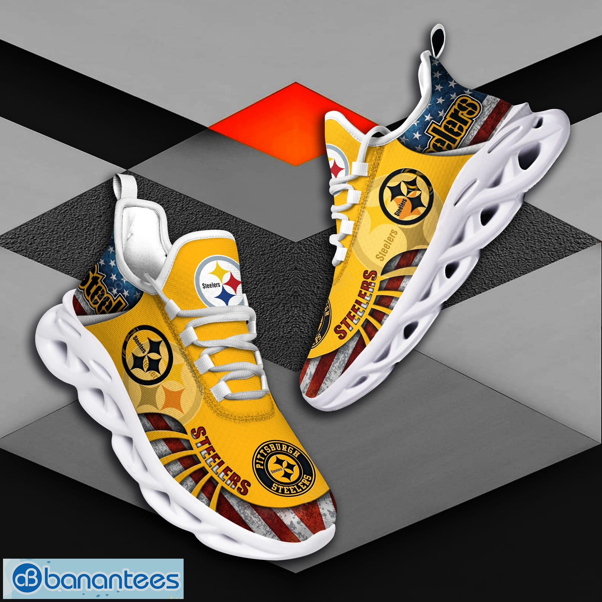 Pittsburgh Steelers Drip Logo NFL Max Soul Shoes Custom Name For Men And  Women Running Sneakers - Banantees