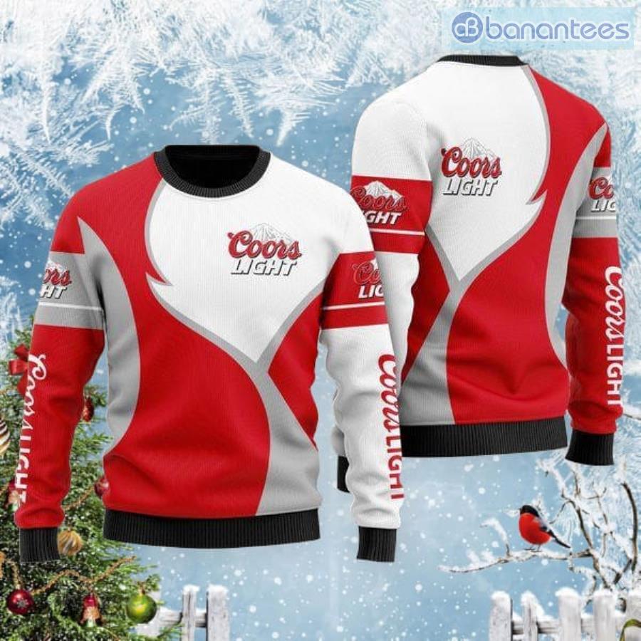 Plain Multicolor Textured Coors Light Christmas Sweater Product Photo 1
