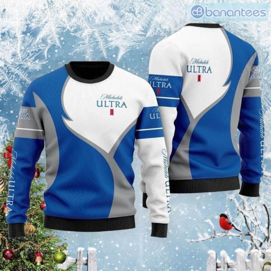 Plain Multicolor Textured Michelob ULTRA Ugly Christmas Sweater Product Photo 1