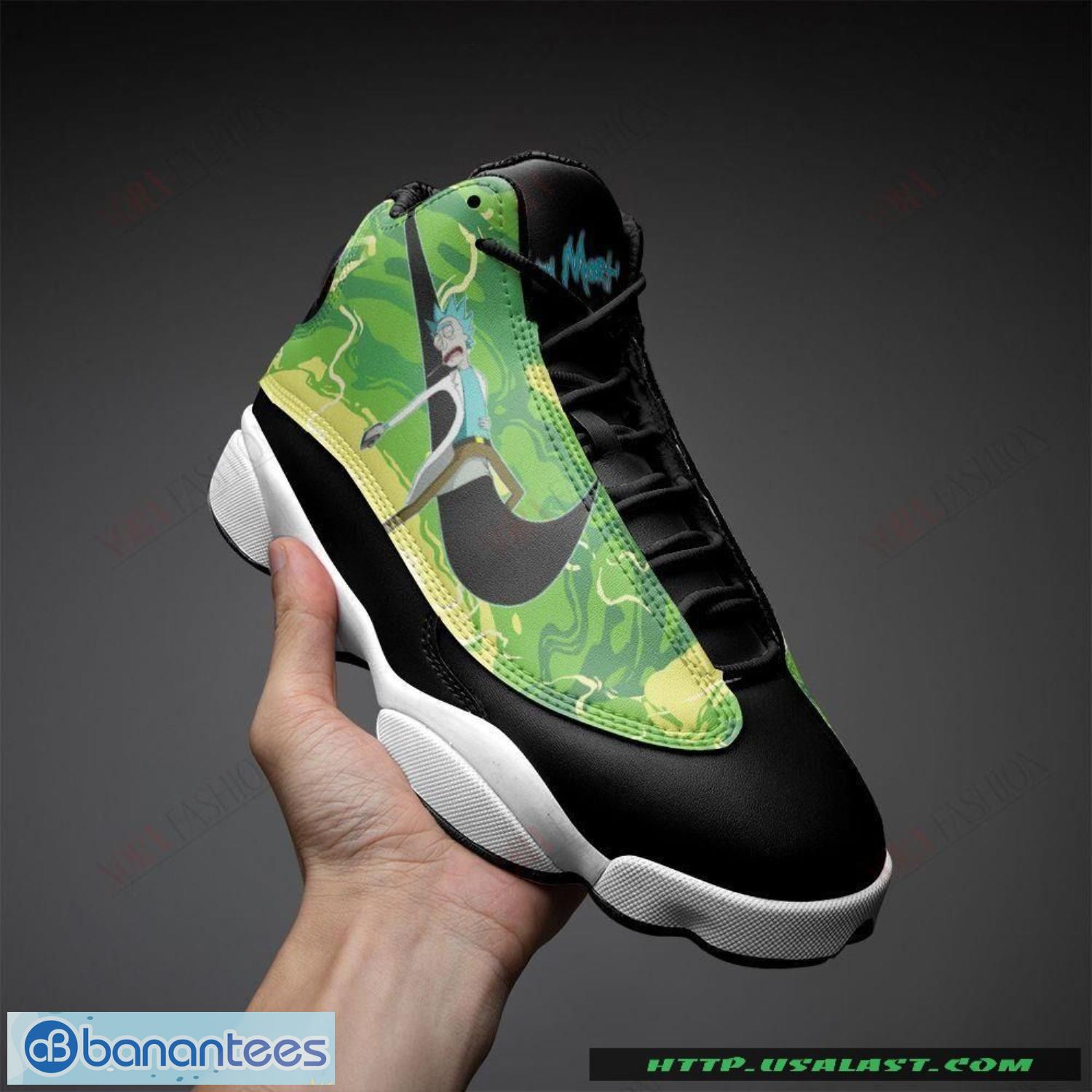 rick and morty nike air jordan 13 sneaker shoes 1 image Rick And Morty Nike Air Jordan 13 Sneaker Shoes Product Photo 2