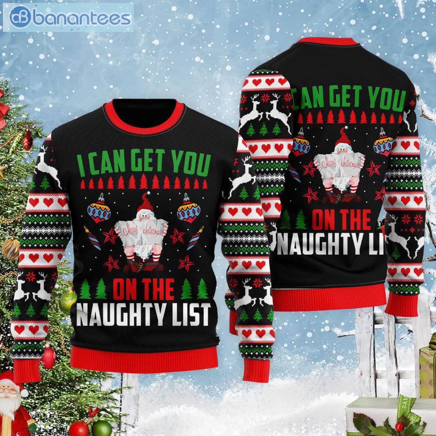 Santa I Can Get You On Naughty List Ugly Christmas Sweater Product Photo 2