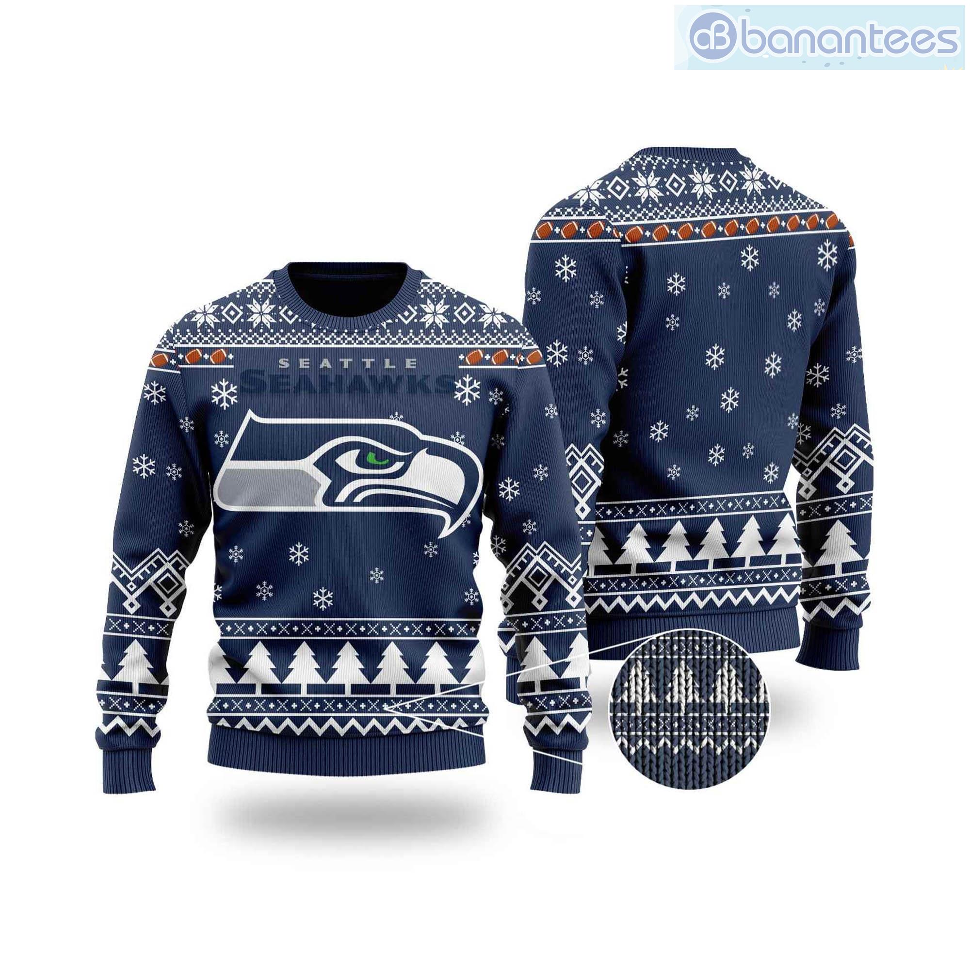 Seattle Football American Football Teams Ugly Christmas Sweater Product Photo 1