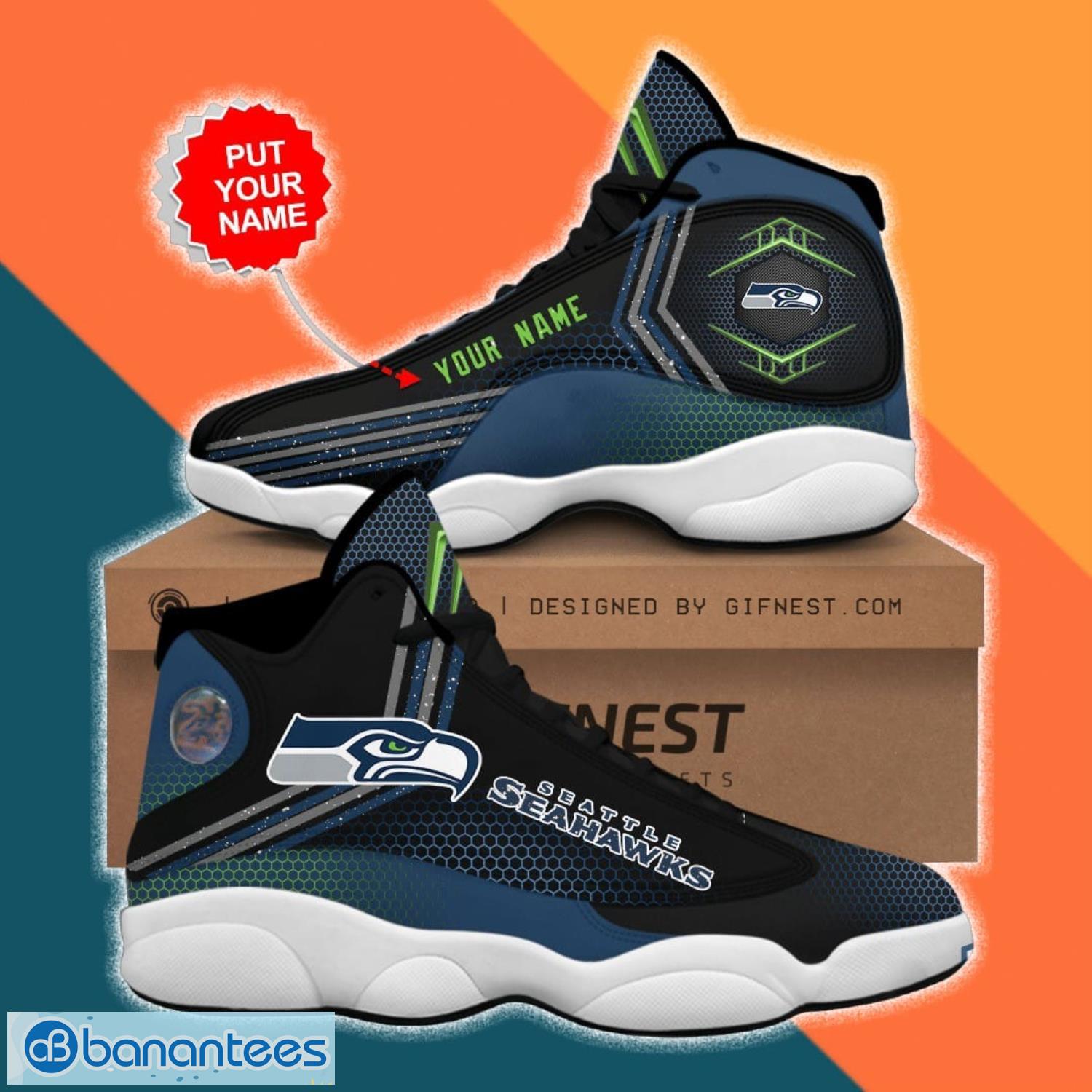 Seattle Seahawks Air Jordan 13 Sneaker Shoes Product Photo 1