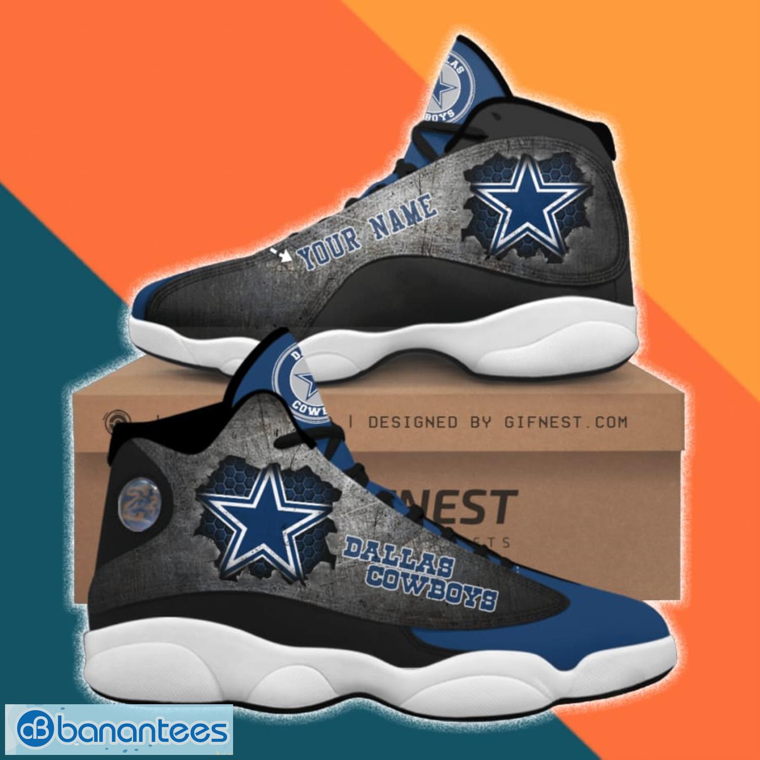 Shoes Dallas Cowboys Jordan 13 Custom Name Shoes Product Photo 1