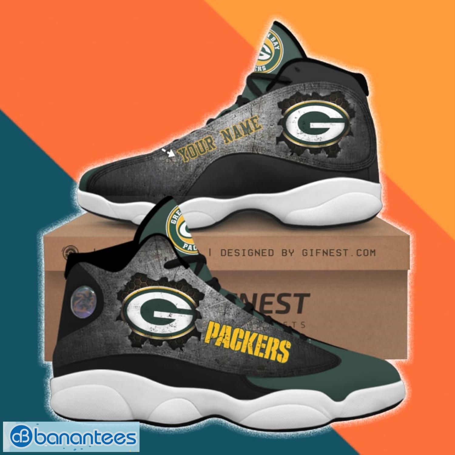 Shoes Green Bay Packers Jordan 13 Custom Name Shoes Product Photo 1
