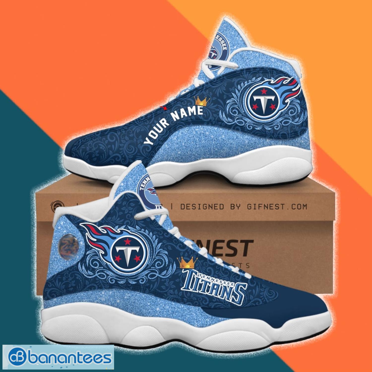 Shoes Tennessee Titans Jordan 13 Custom Name Shoes Product Photo 1