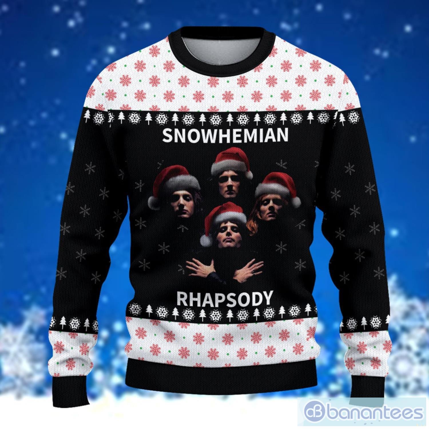 Snowhemian Rhapsody Queen Christmas Ugly Sweater Product Photo 2