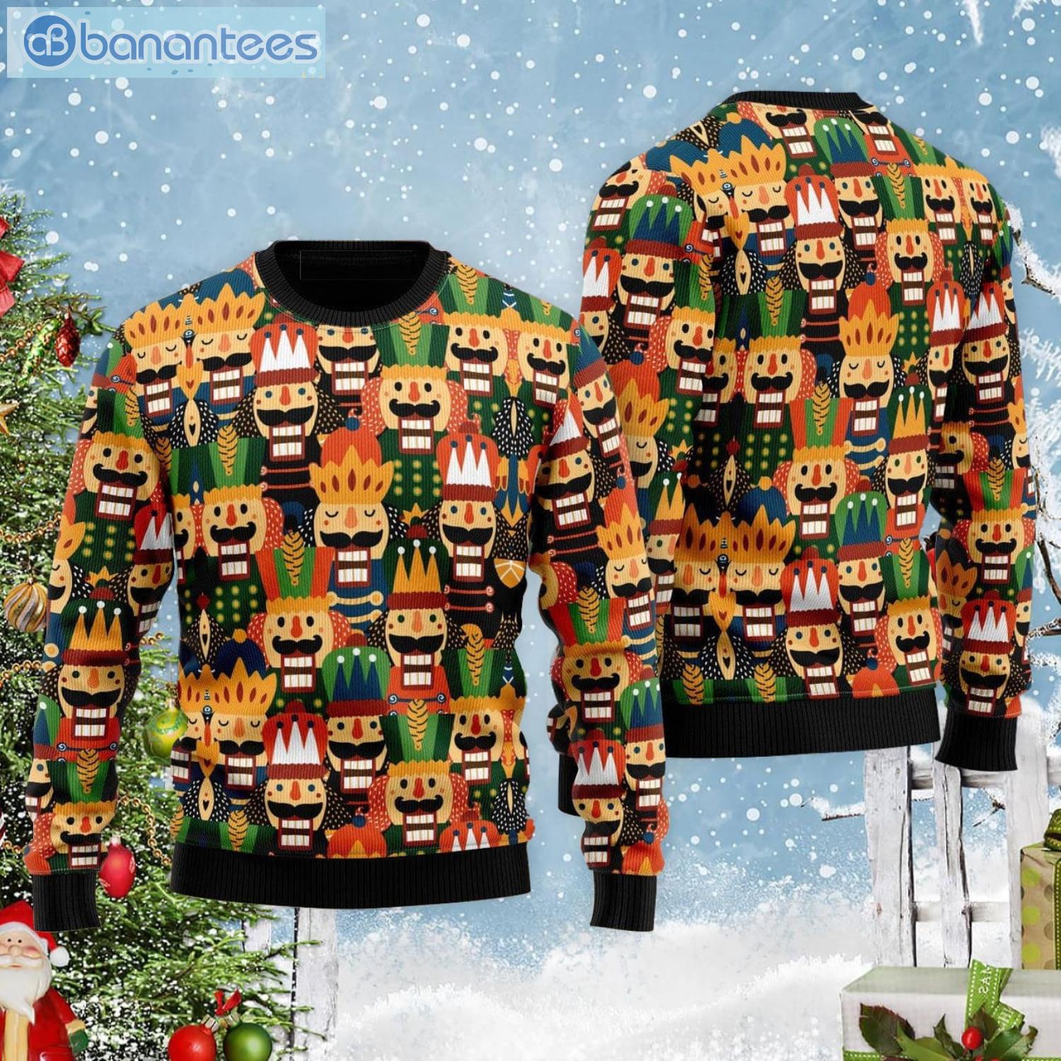 Son Of A Nutcracker Pattern All Over Print Ugly Christmas Sweater Product Photo 2