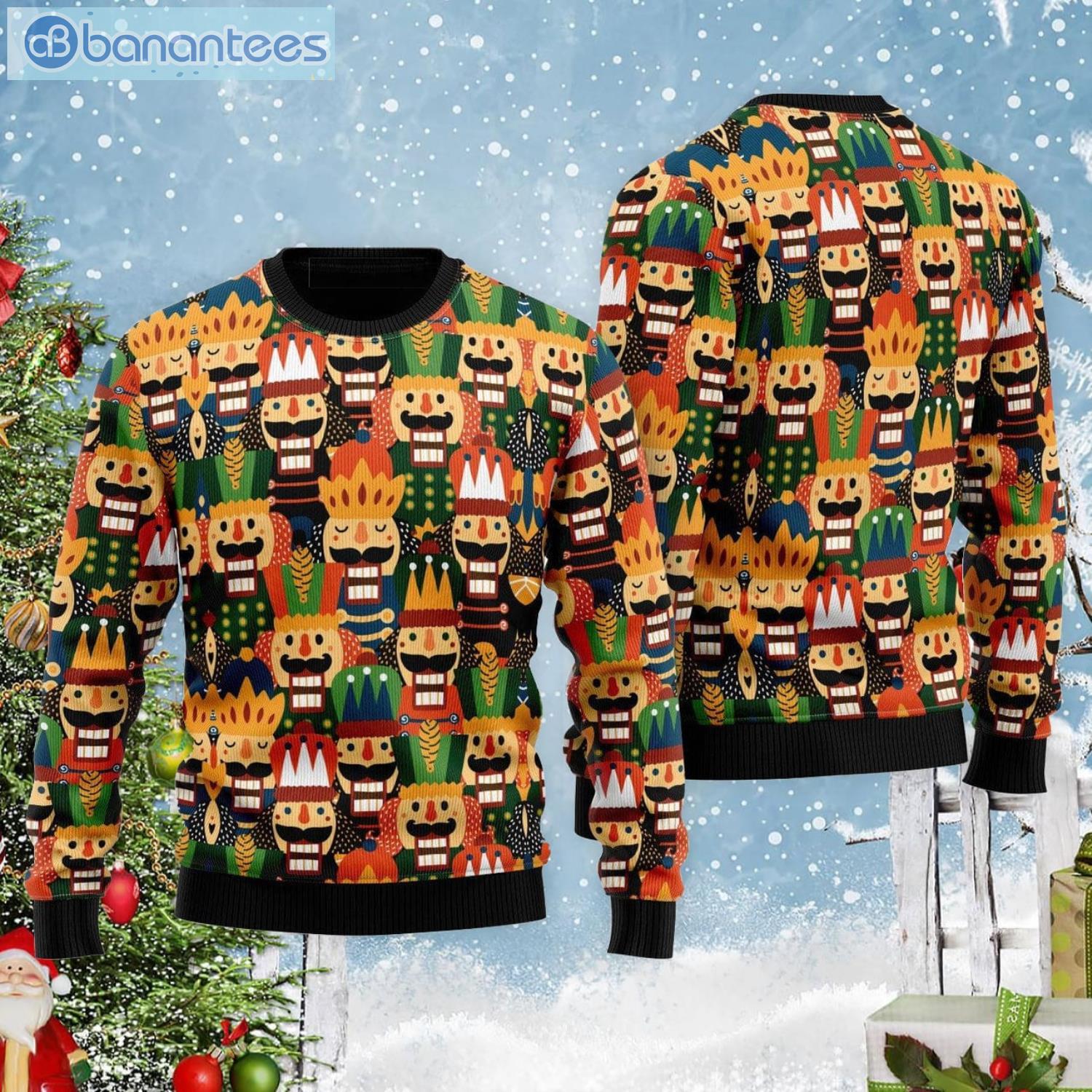 Son Of A Nutcracker Pattern All Over Print Ugly Christmas Sweater Product Photo 1